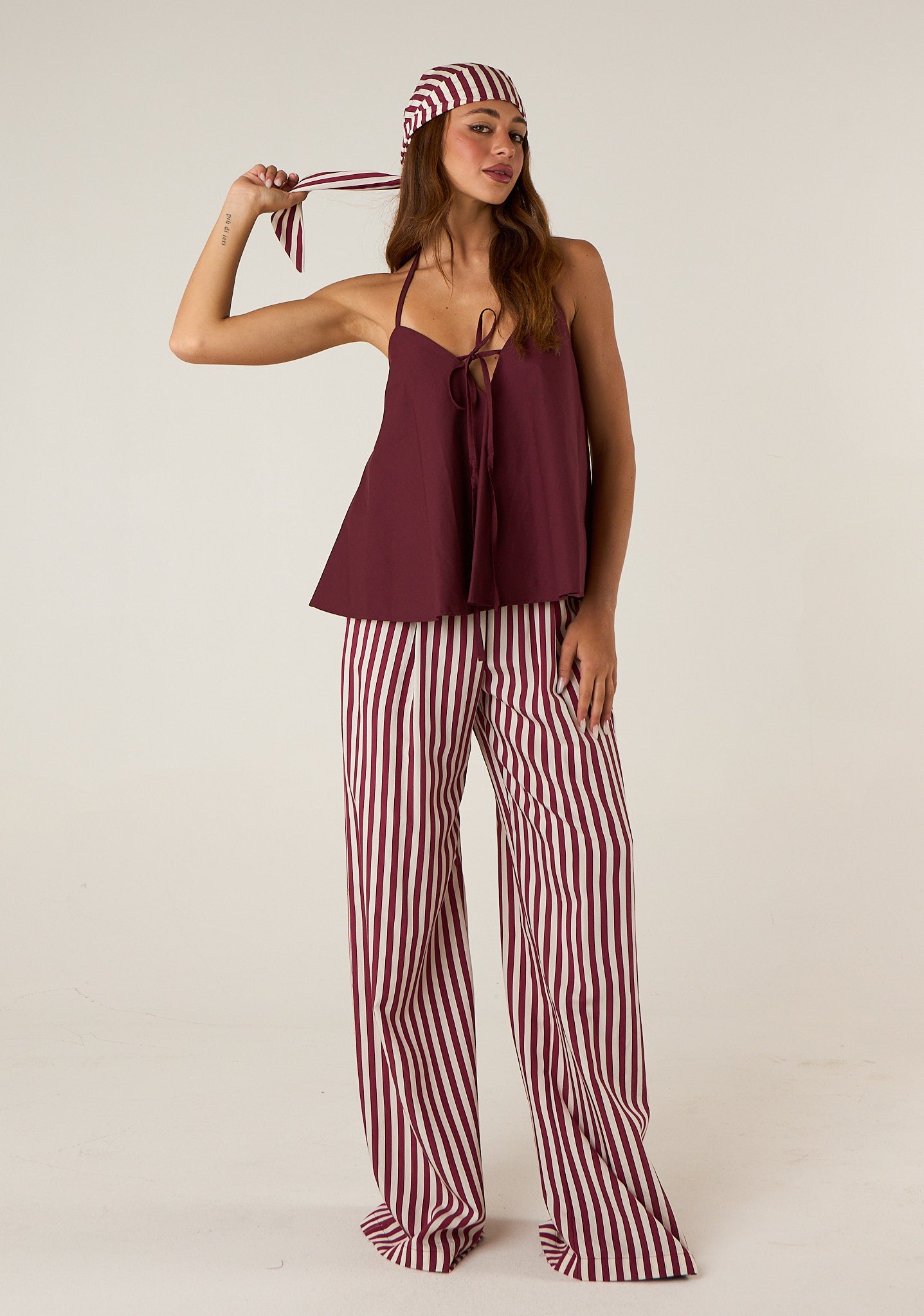 Pantalone palazzo a righe