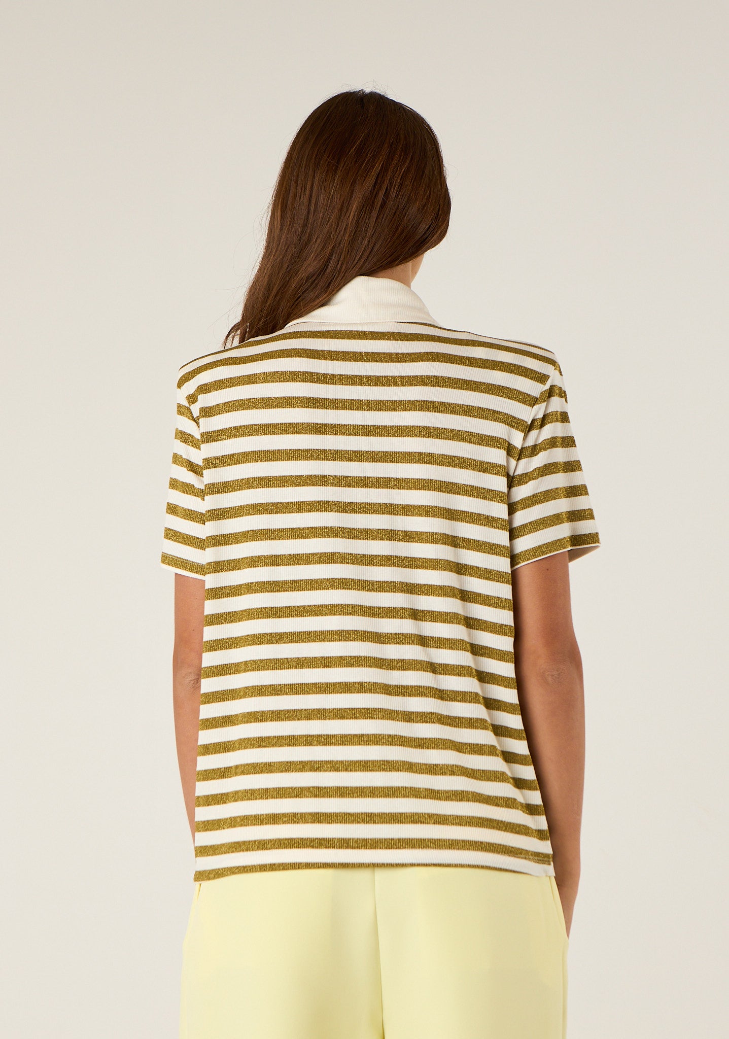 Polo a righe lurex