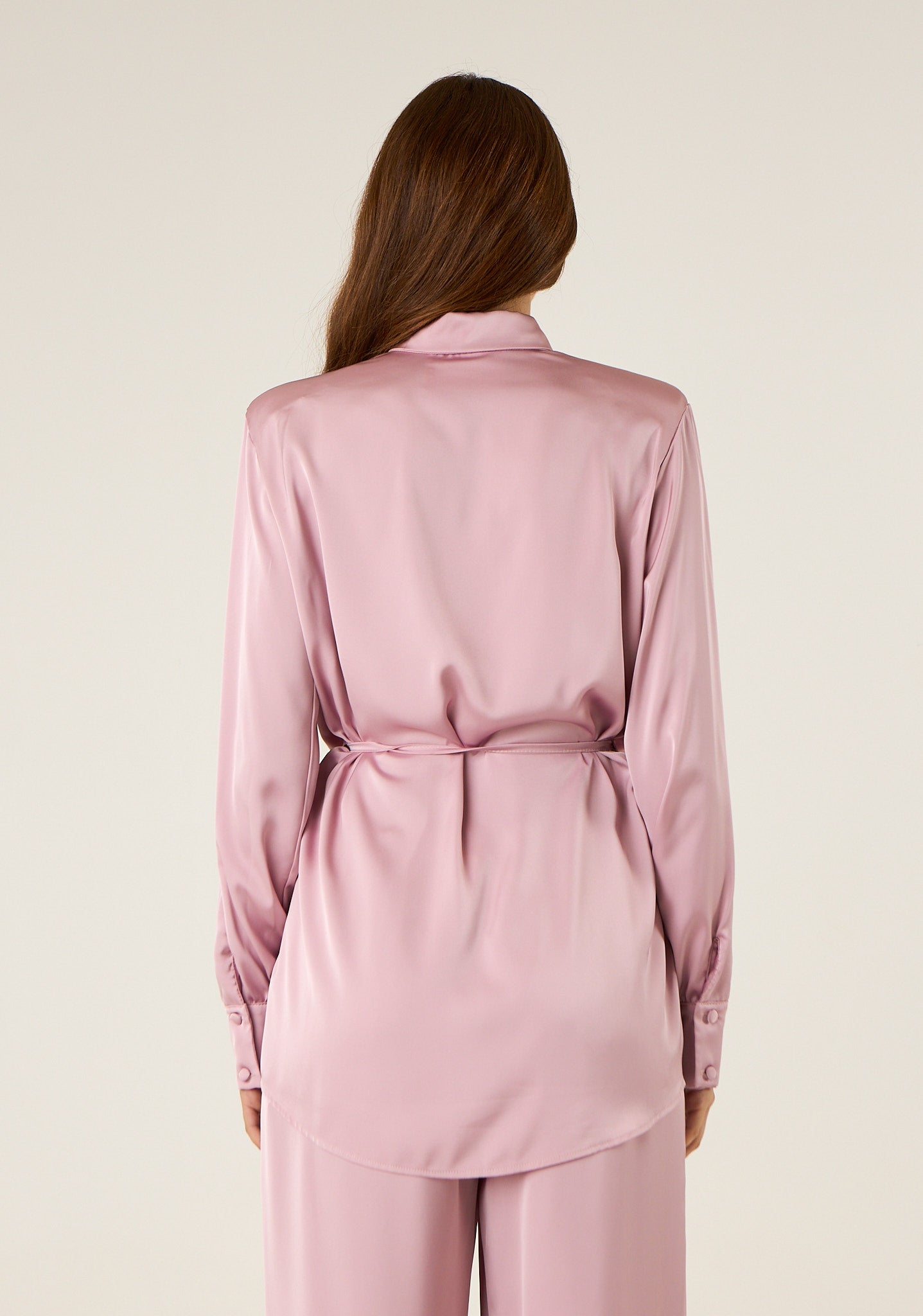 Camicia lunga con cintura coordinata