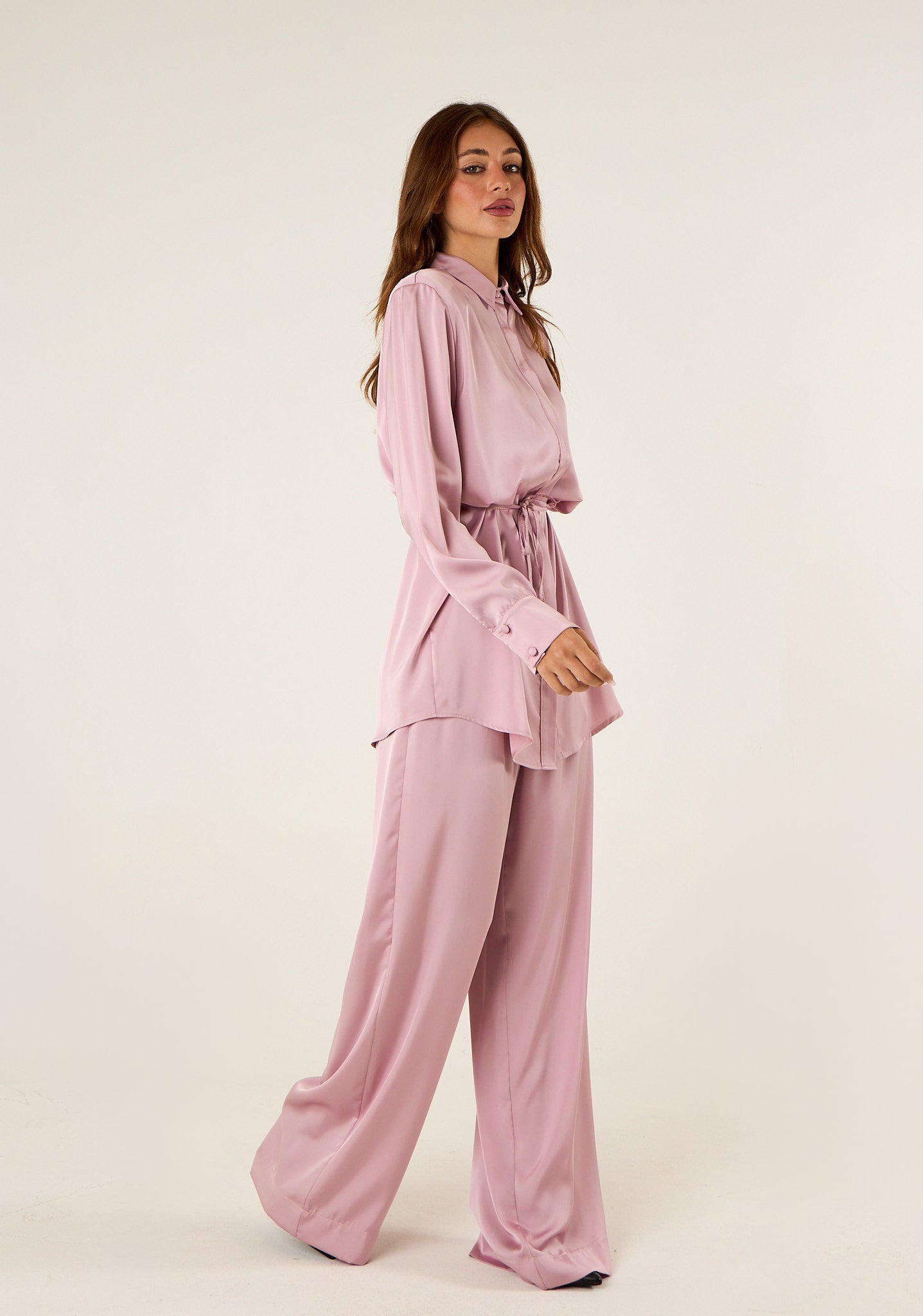 Pantalone comodo in raso