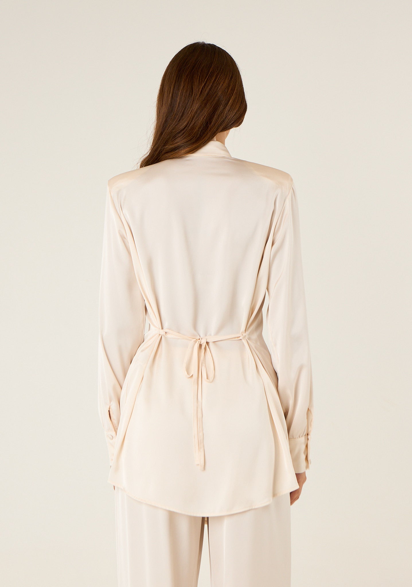 Camicia lunga con cintura coordinata
