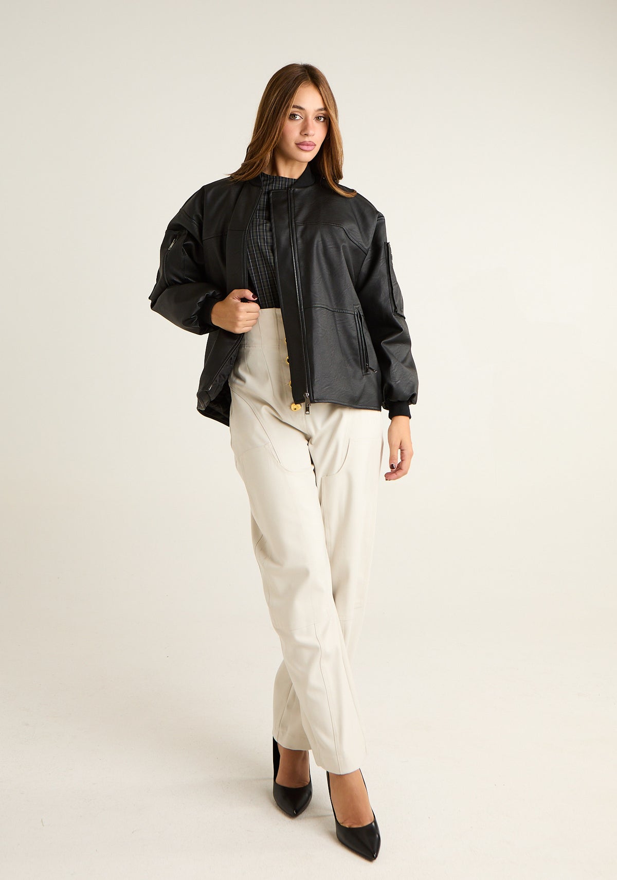 Pantalone Balloon con vita a corpetto