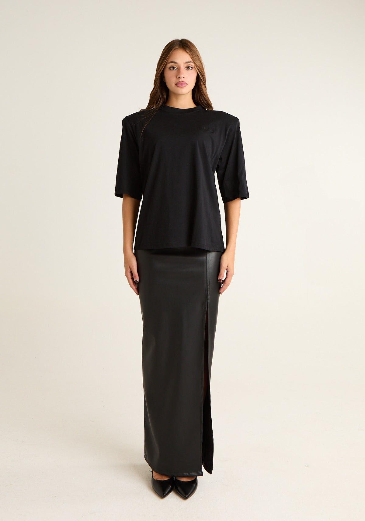 T-shirt quadrata con spalline
