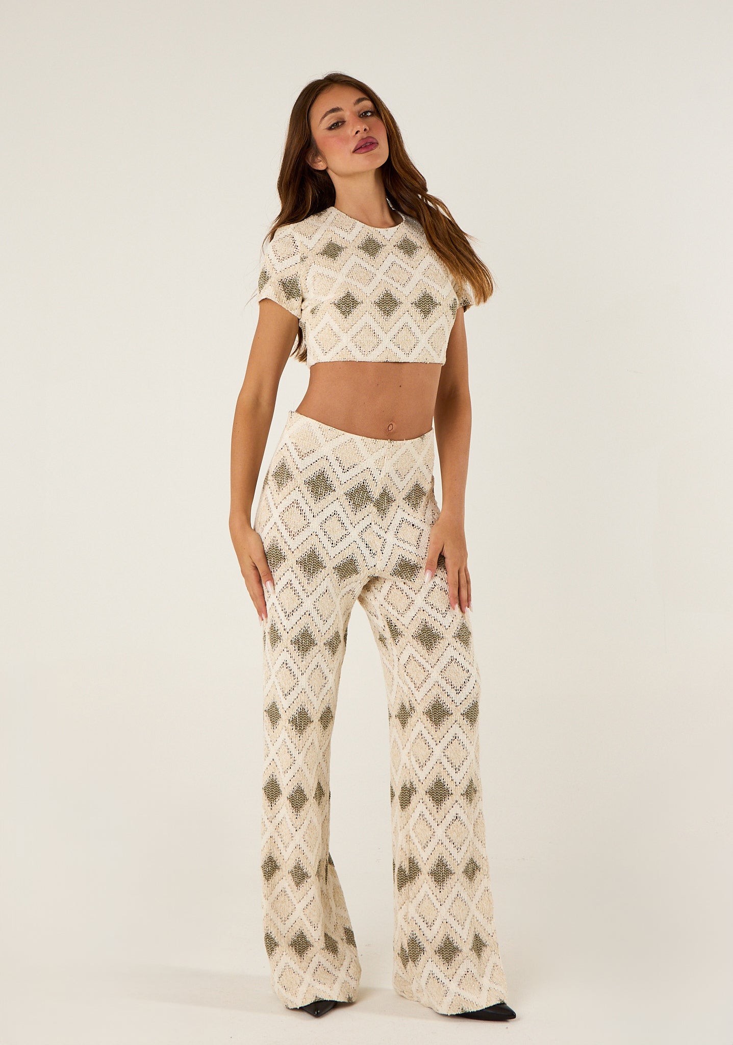 Top crop in maglia