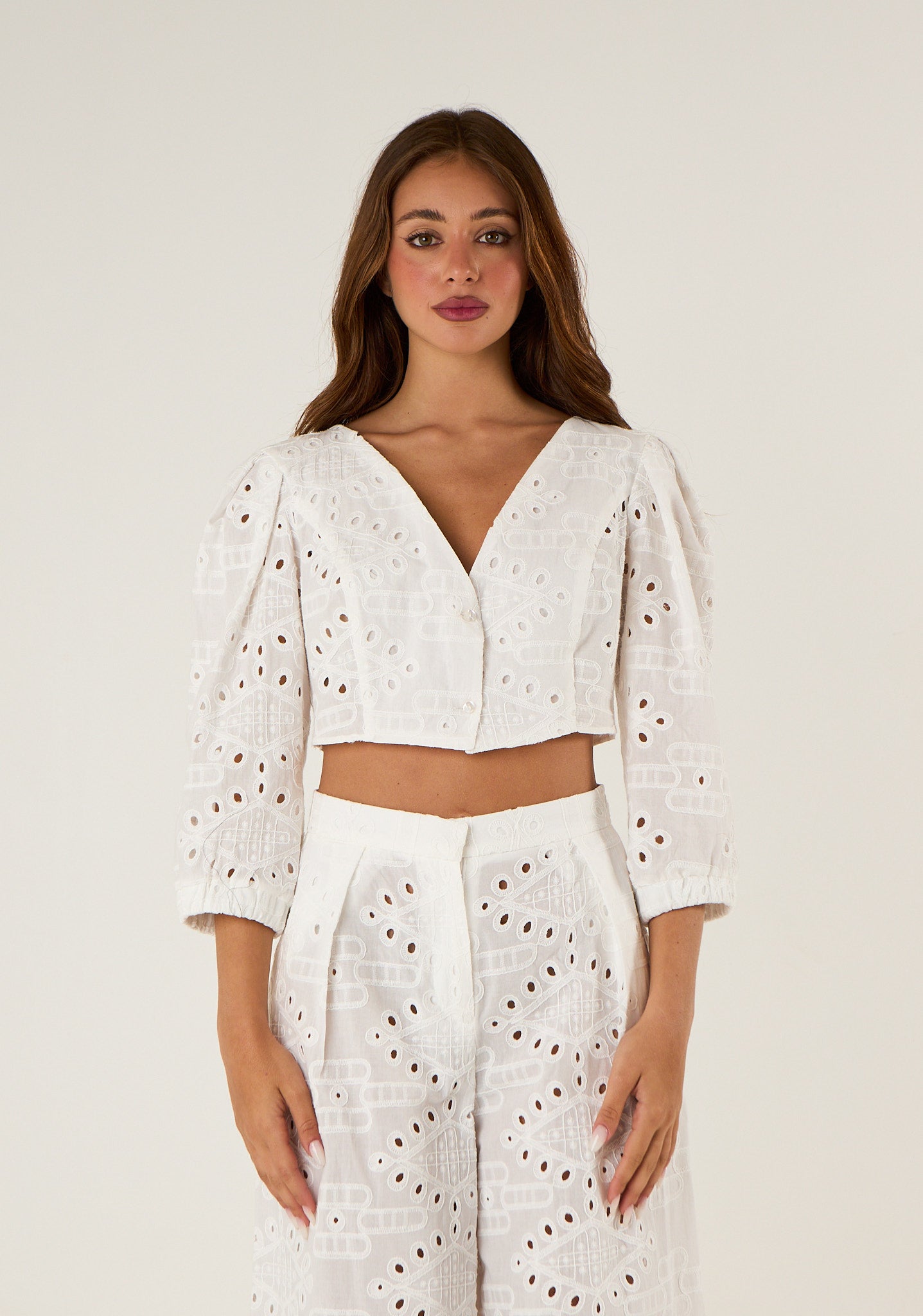 Blusa in pizzo sangallo