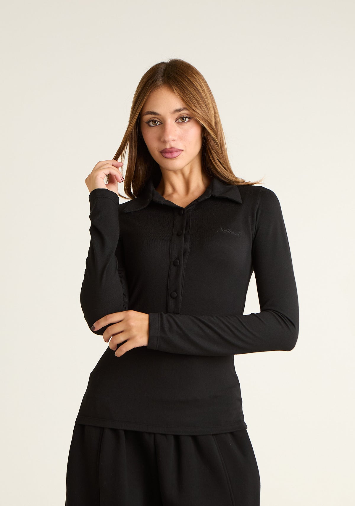 Maglia polo maniche lunghe