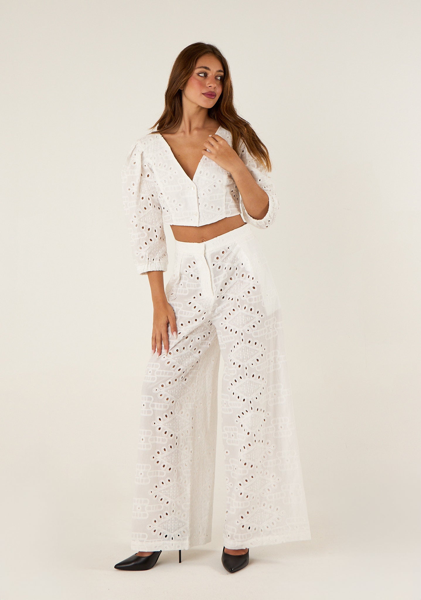 Blusa in pizzo sangallo