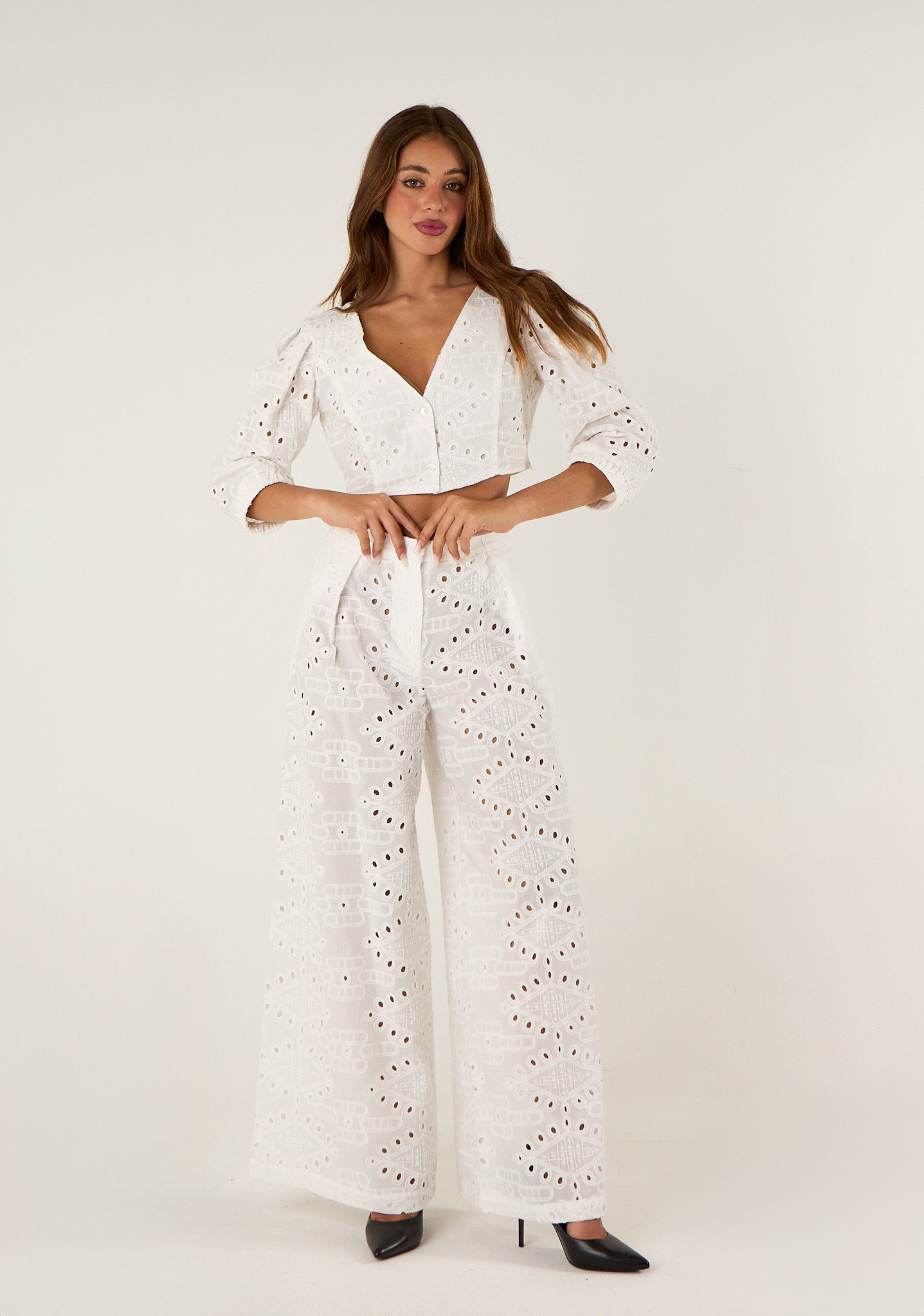 Blusa in pizzo sangallo