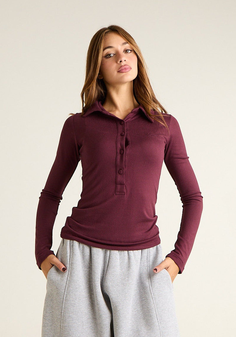 Maglia polo maniche lunghe