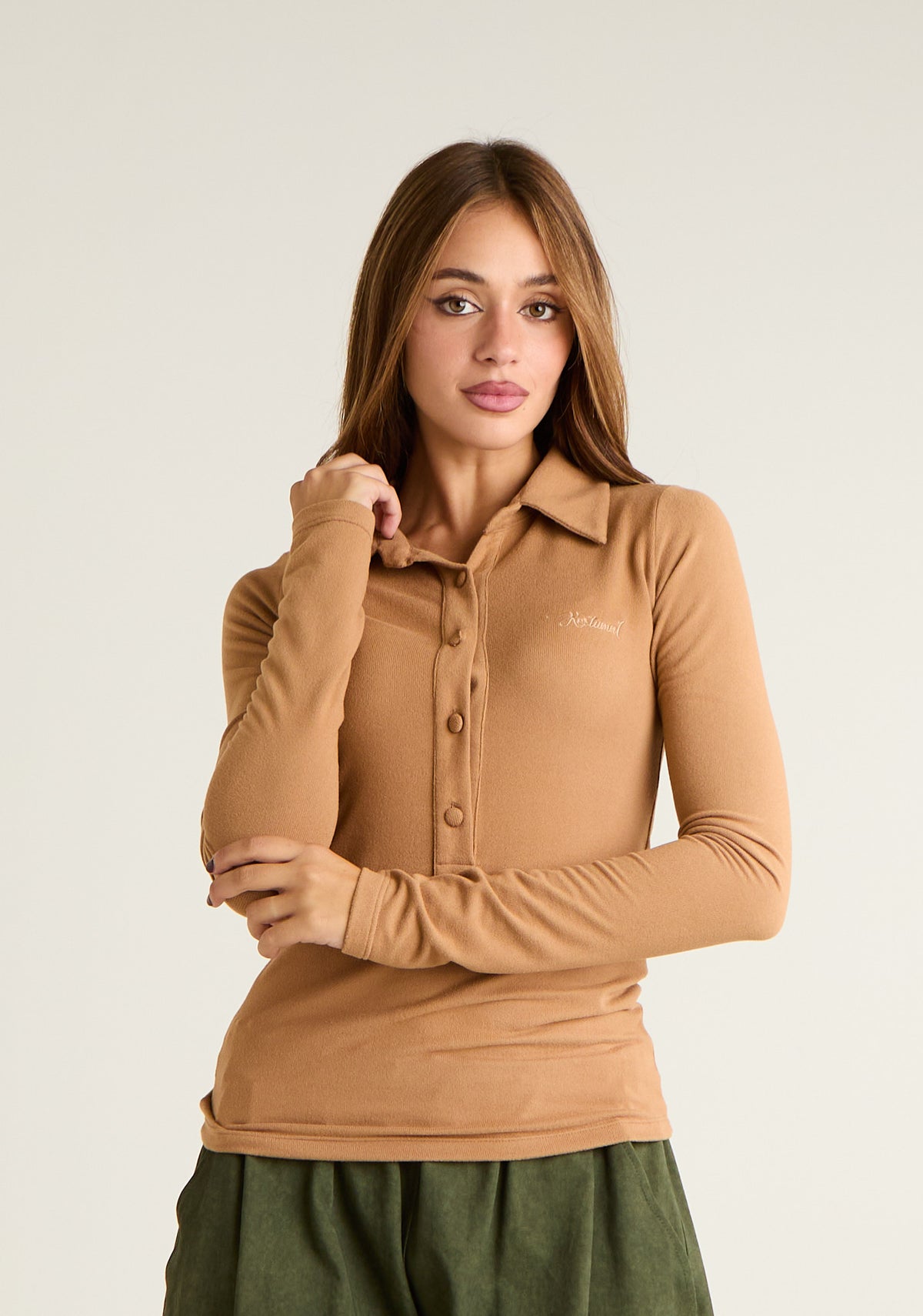 Maglia polo maniche lunghe