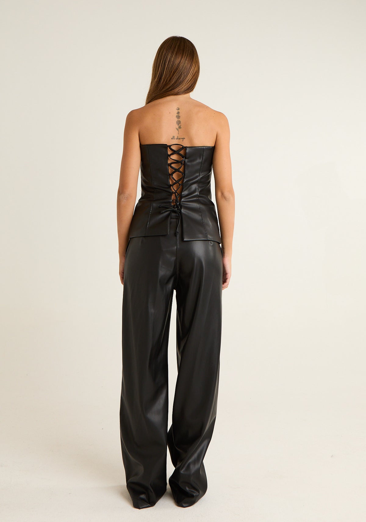 Top bustier in ecoepelle