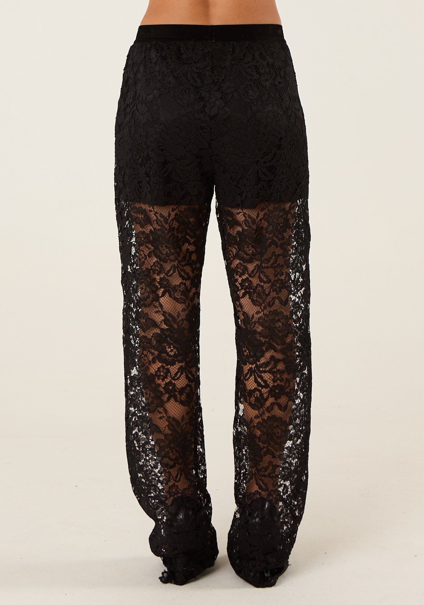 Pantalone in pizzo elastico