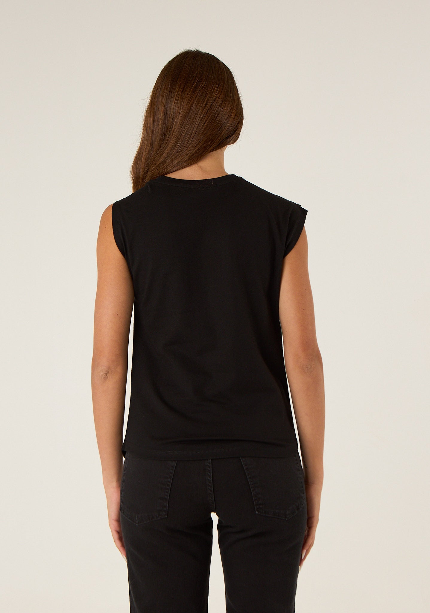 Top smanicato con nodo laterale