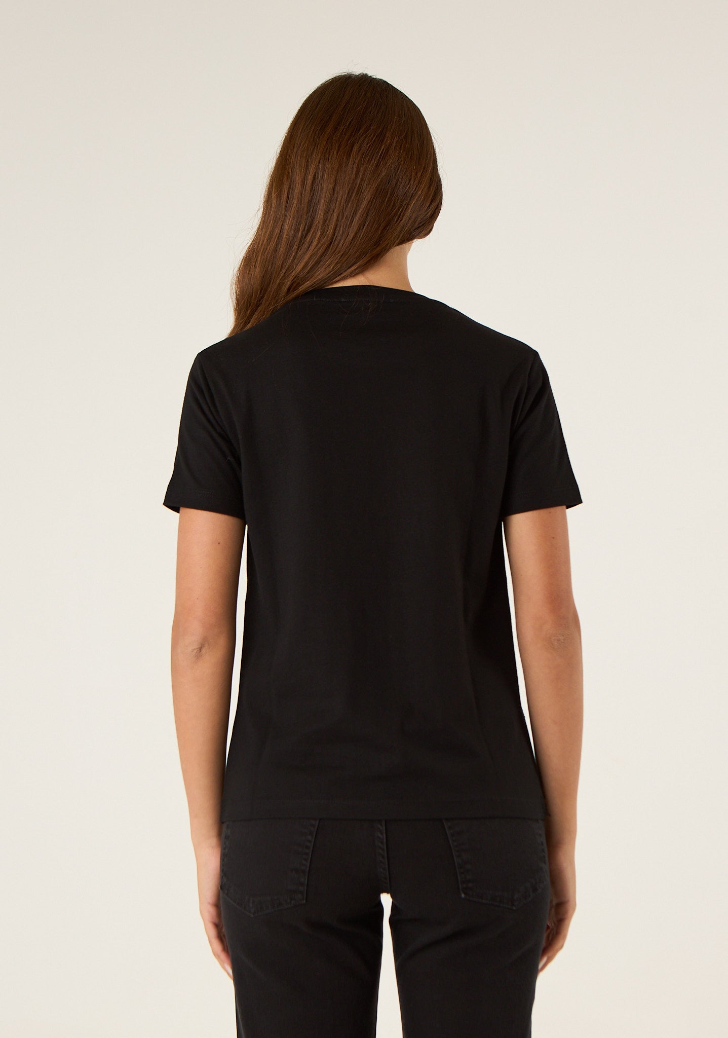 T-shirt con applicazioni a righe
