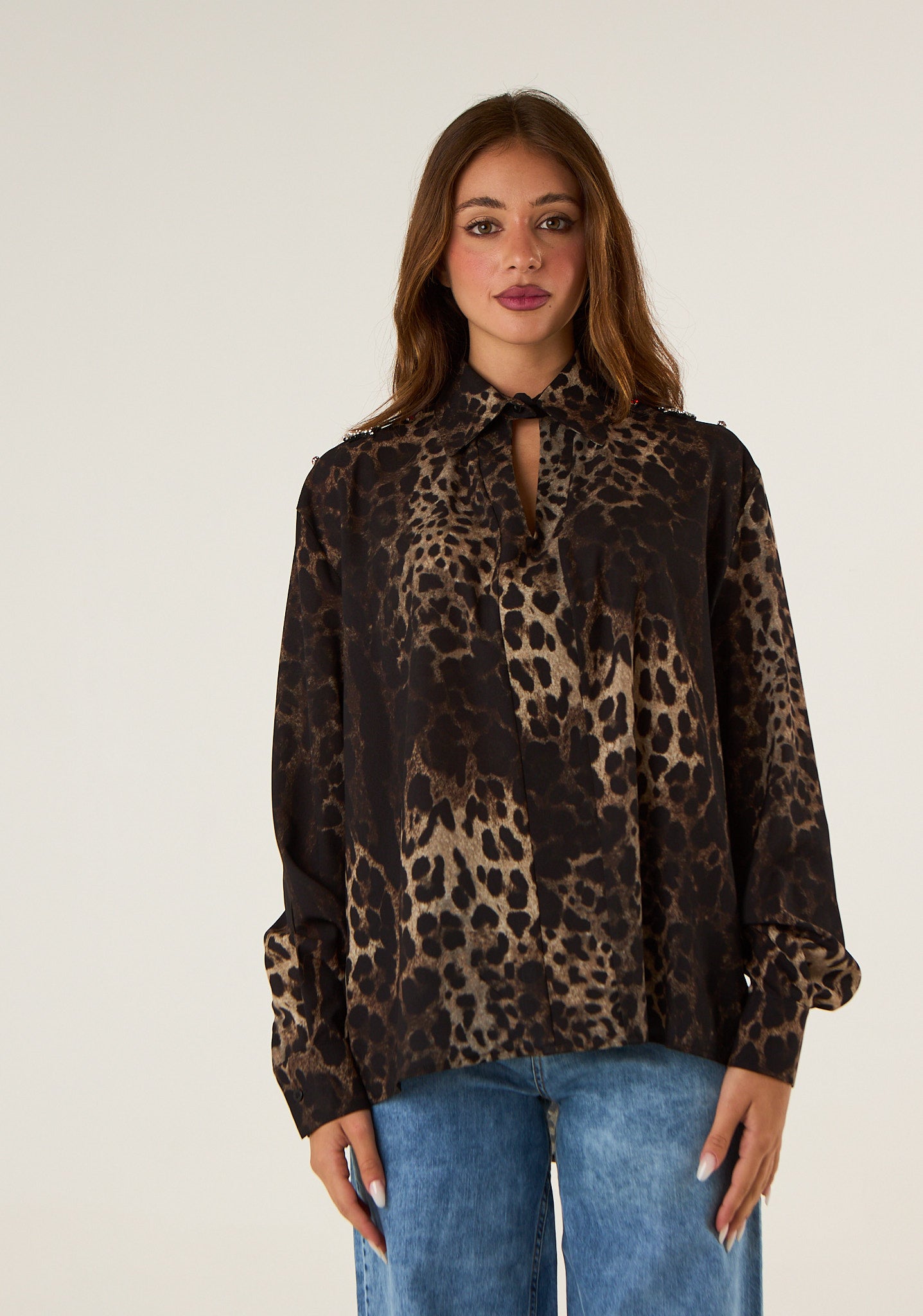 Camicia in georgette stampata