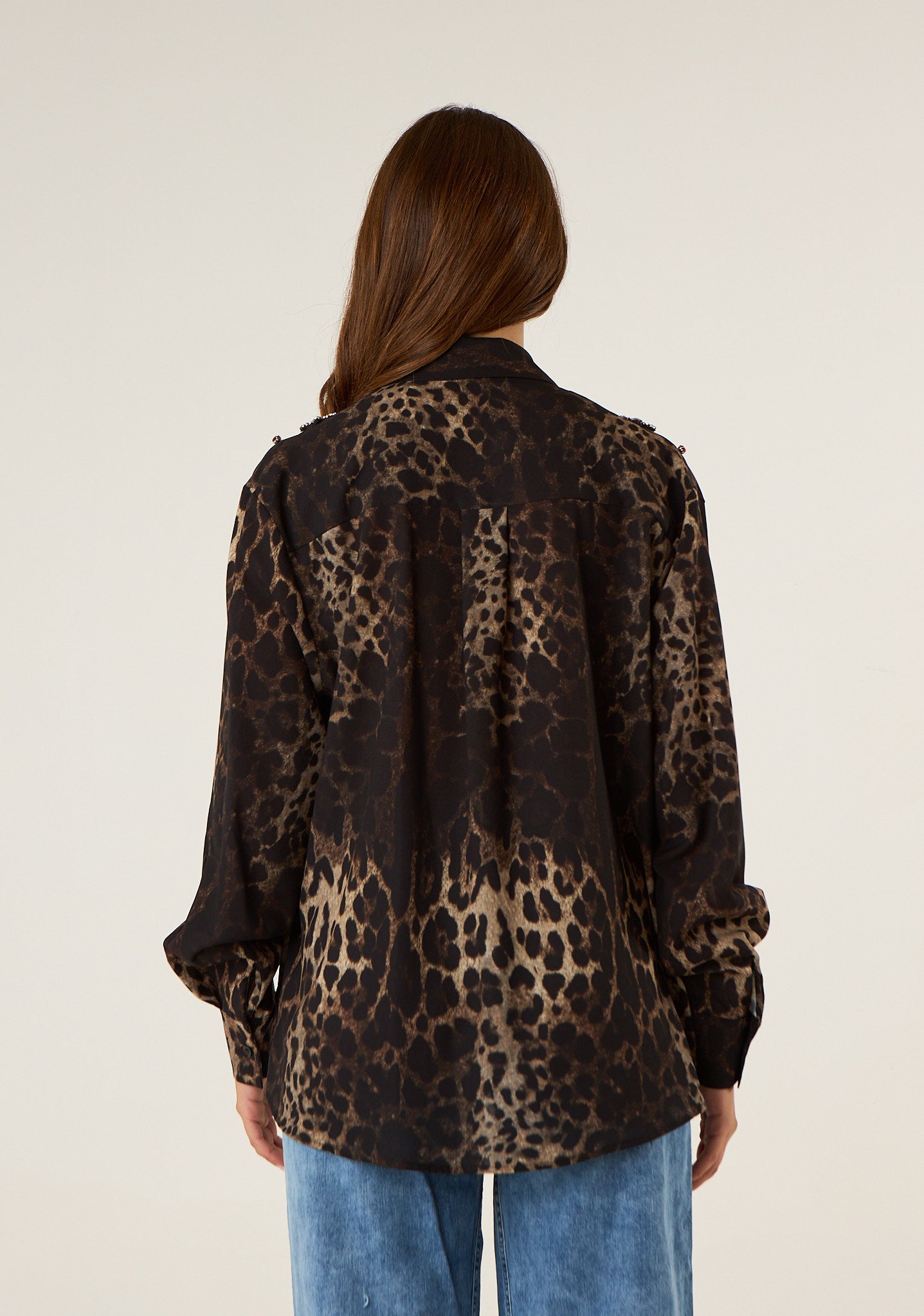 Camicia in georgette stampata