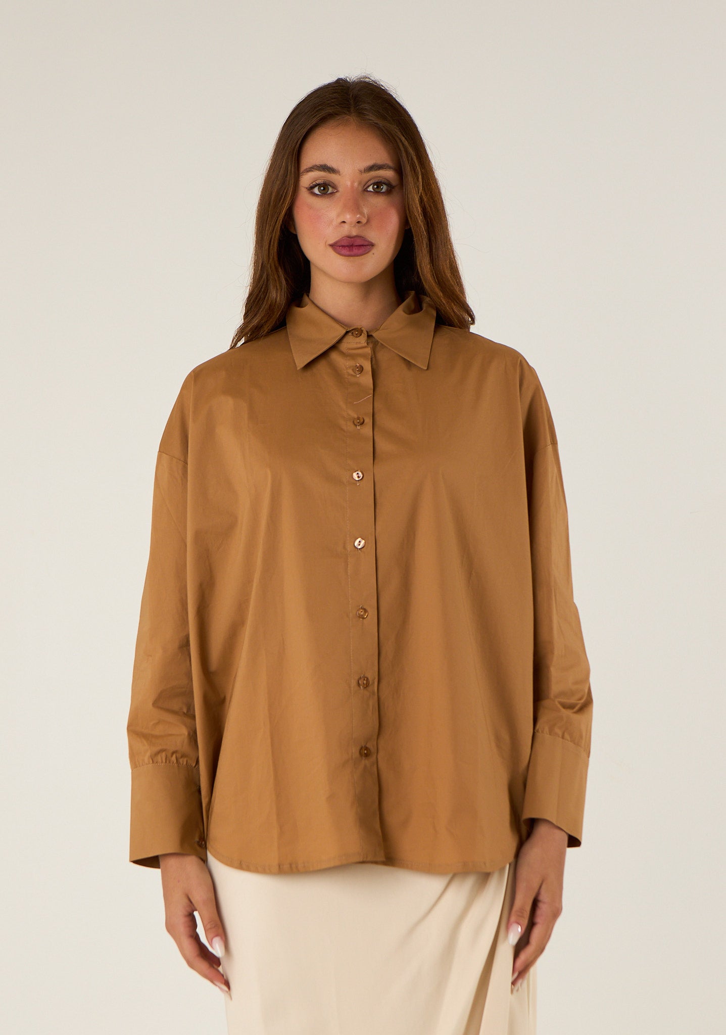 Camicia over in popeline
