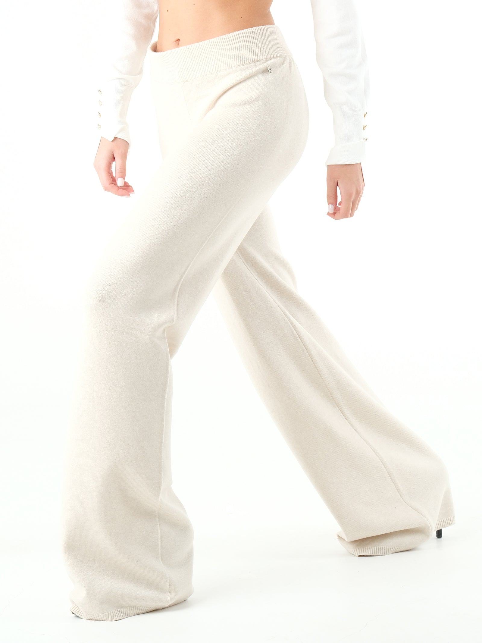 Pantalone palazzo in maglia