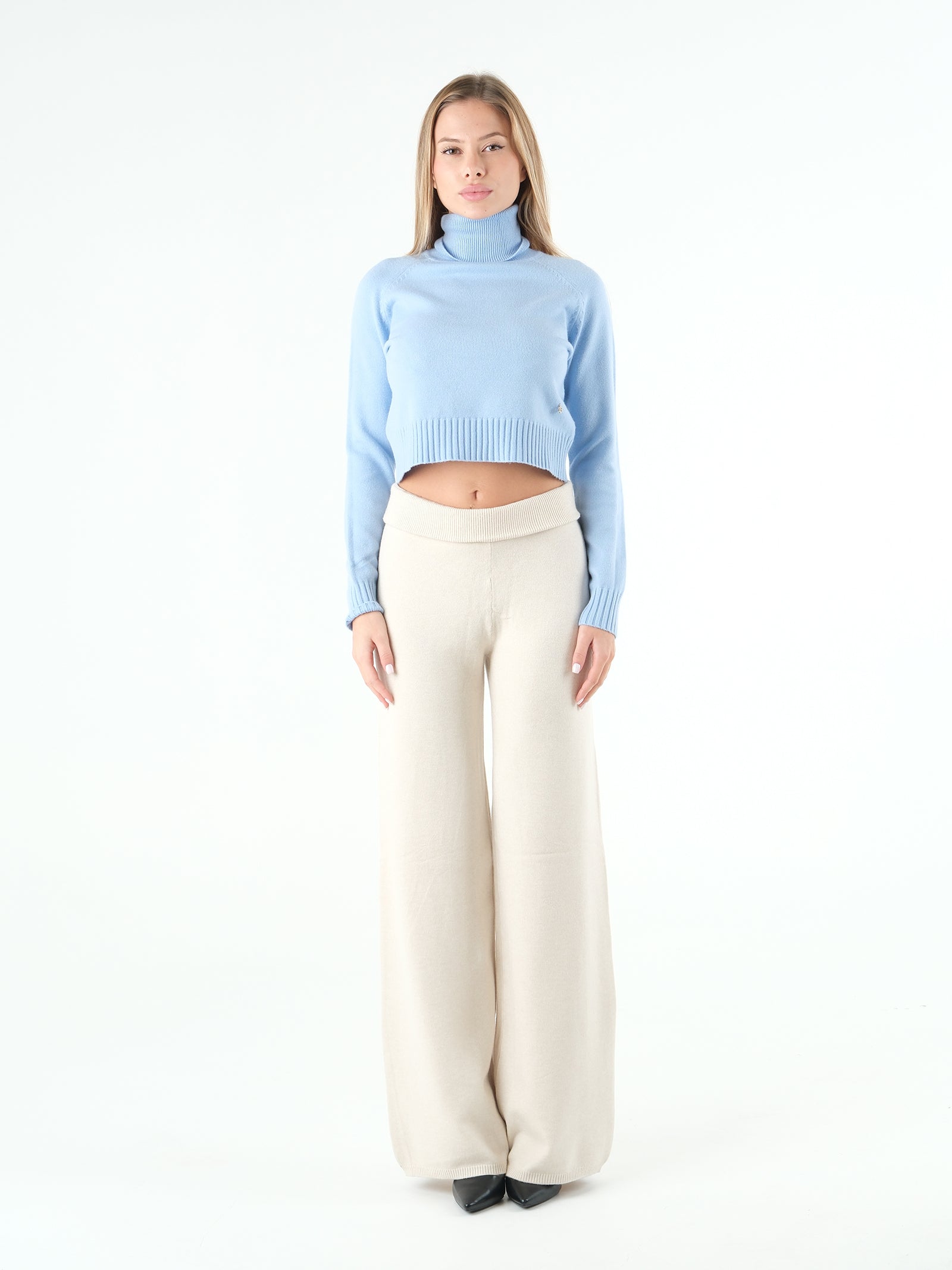 Maglia dolcevita crop