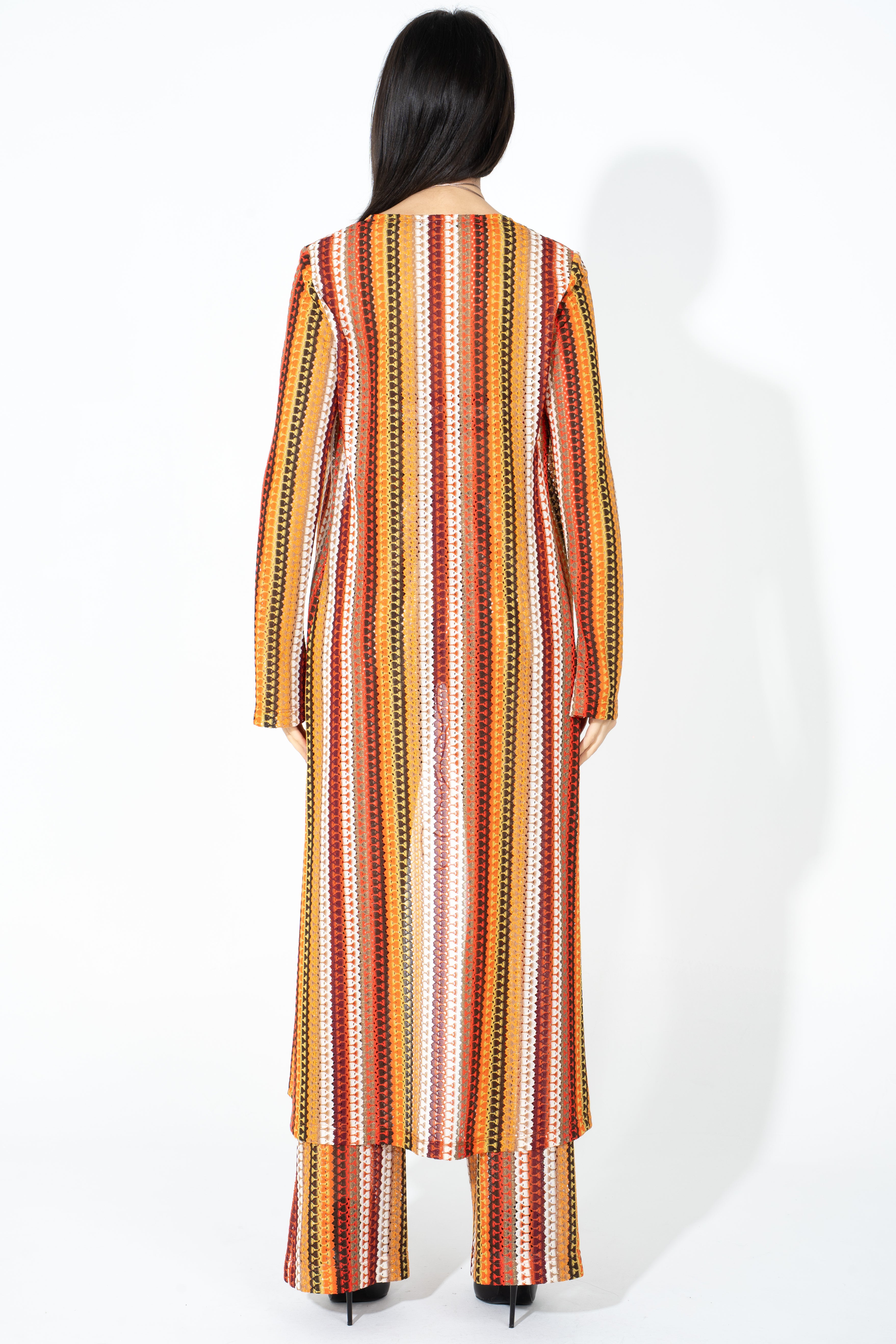 Cardigan lungo multicolor