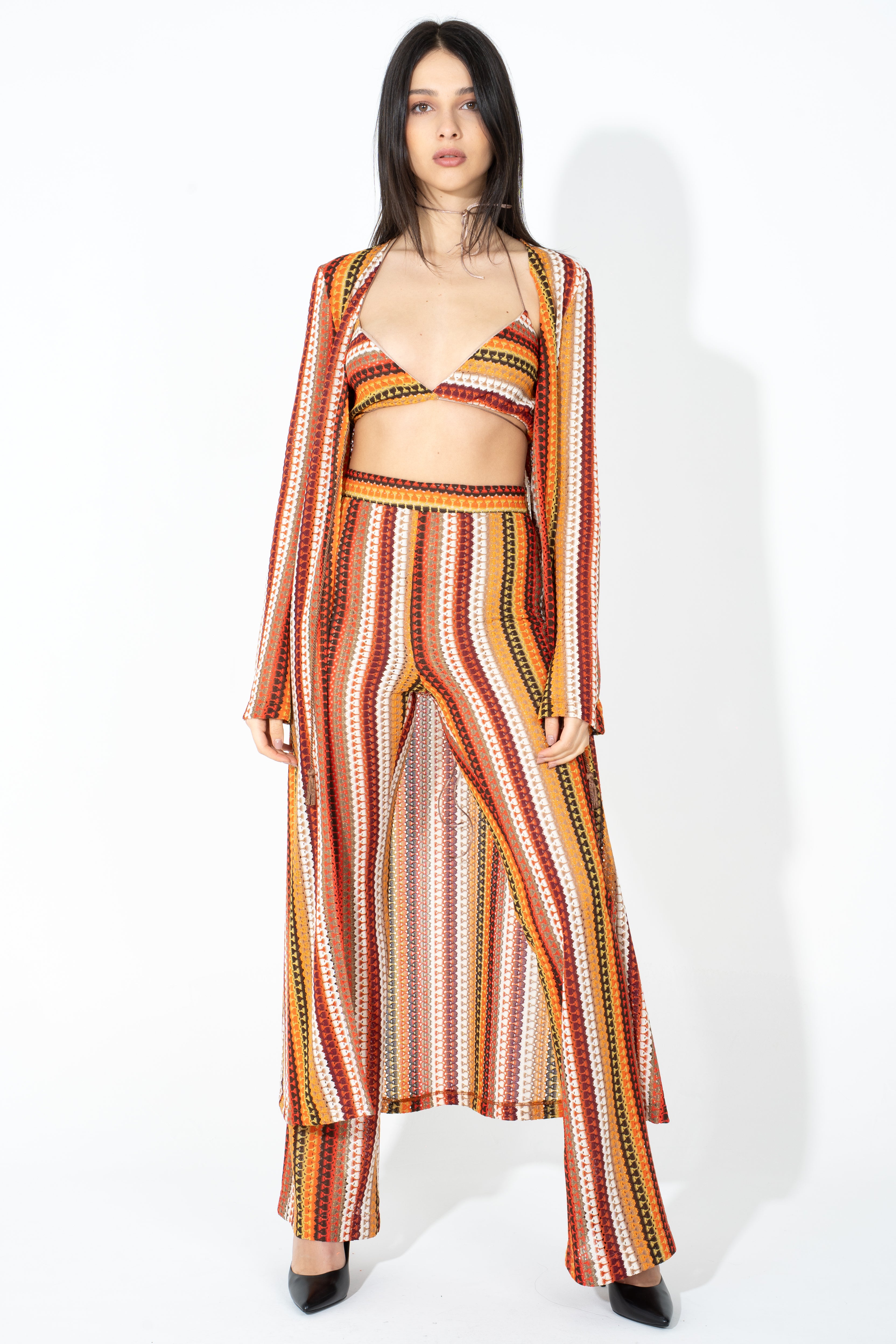 Cardigan lungo multicolor