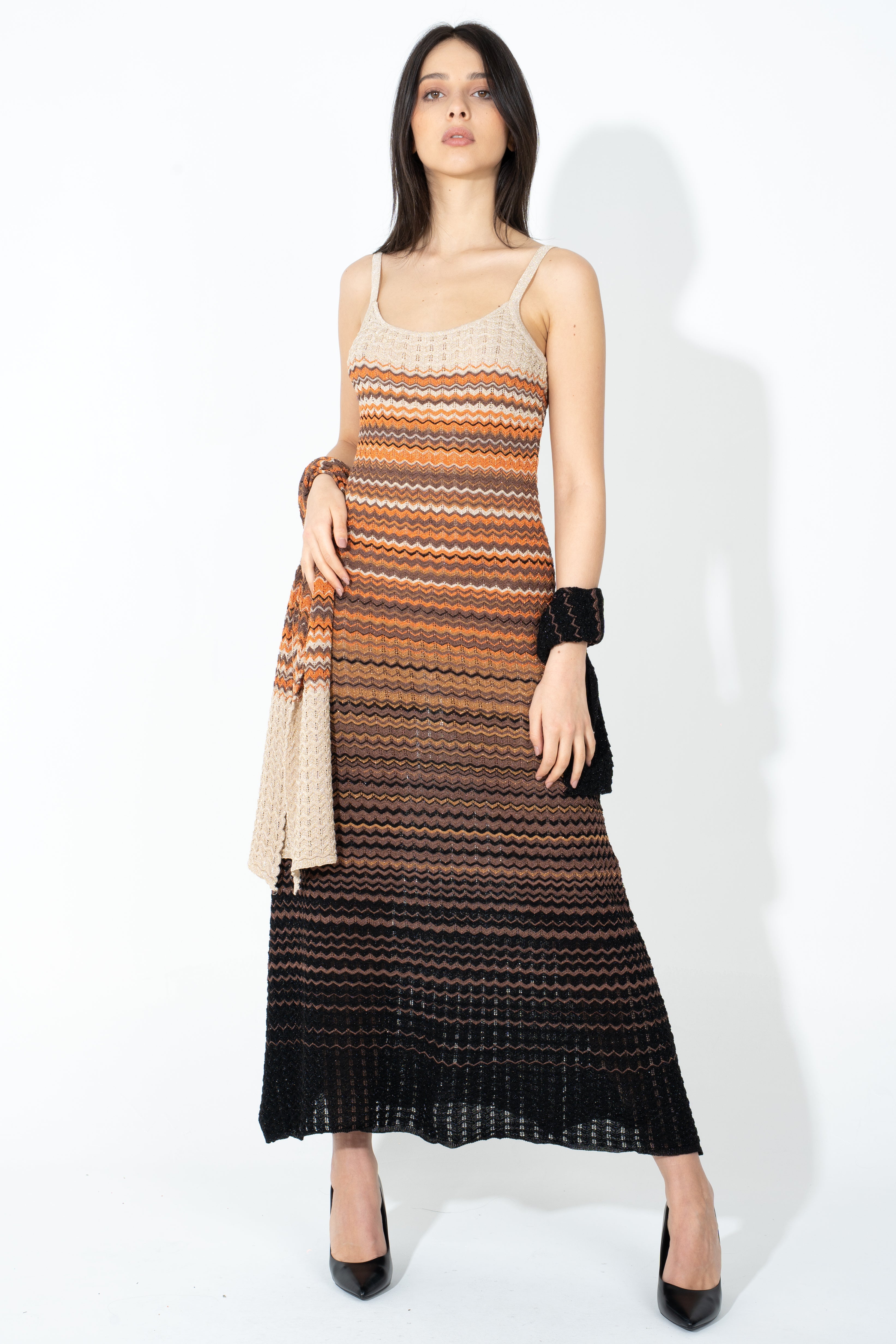 Abito in maglia lurex degrade'