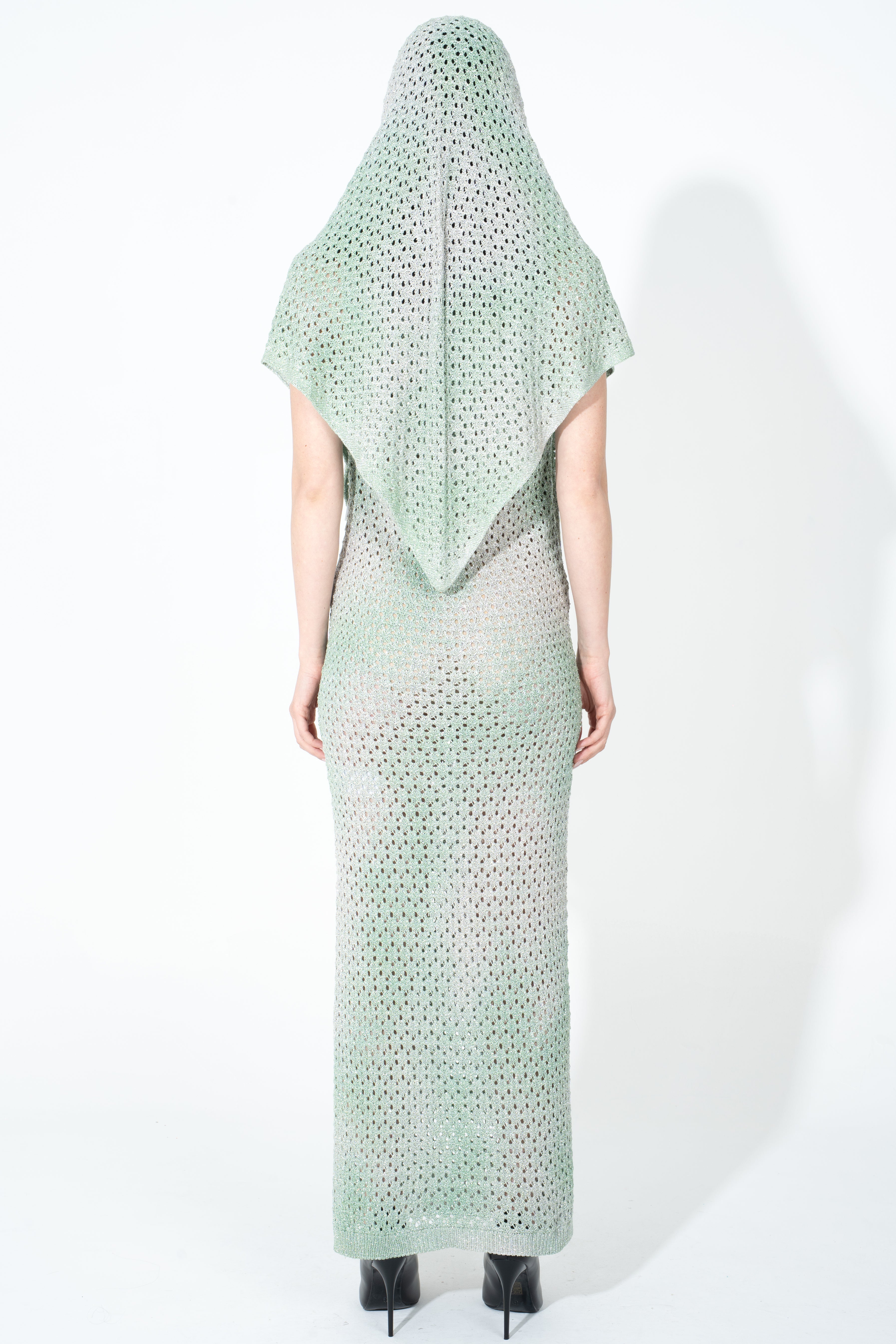 Foulard in maglia traforata