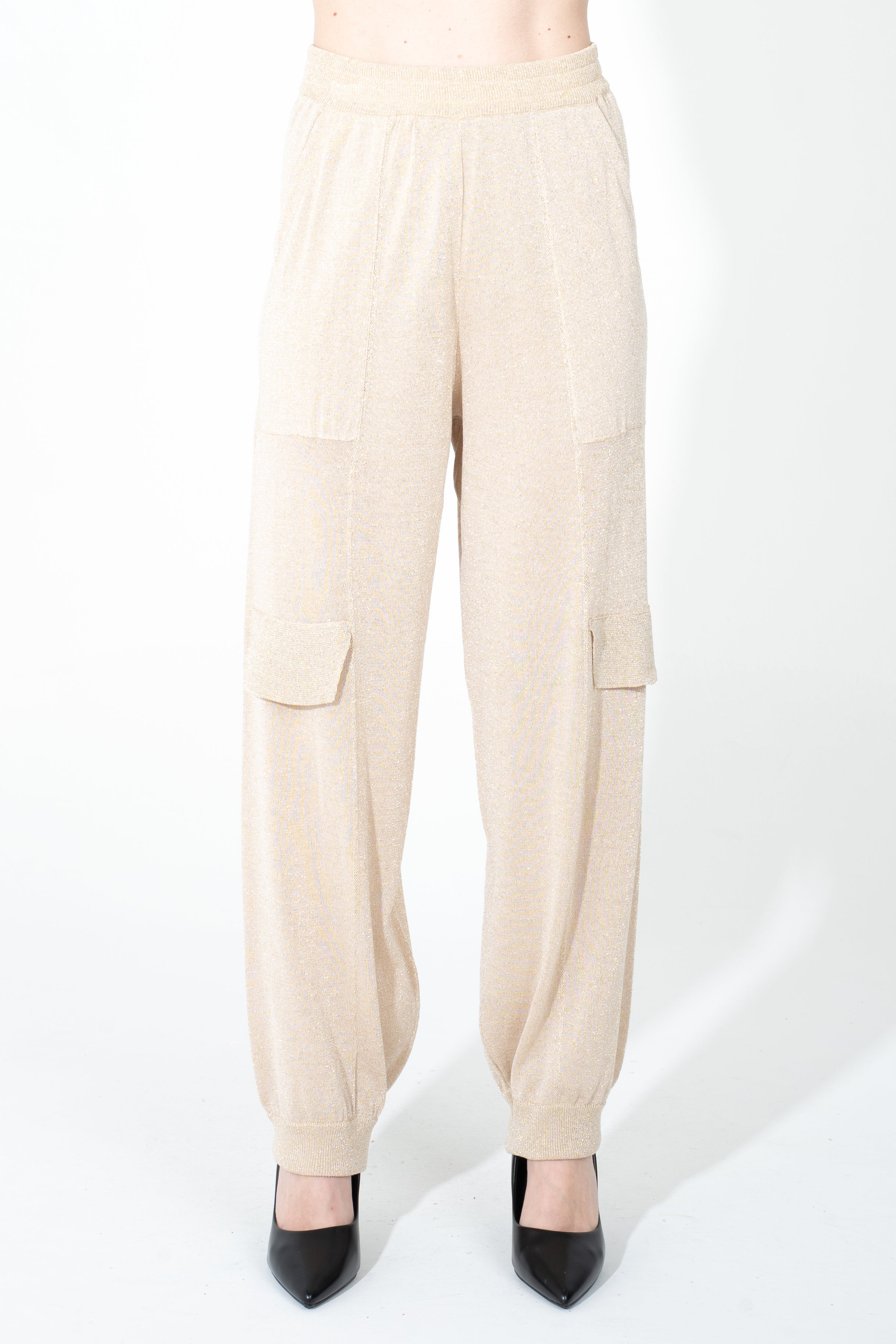 Pantalone cargo in maglia