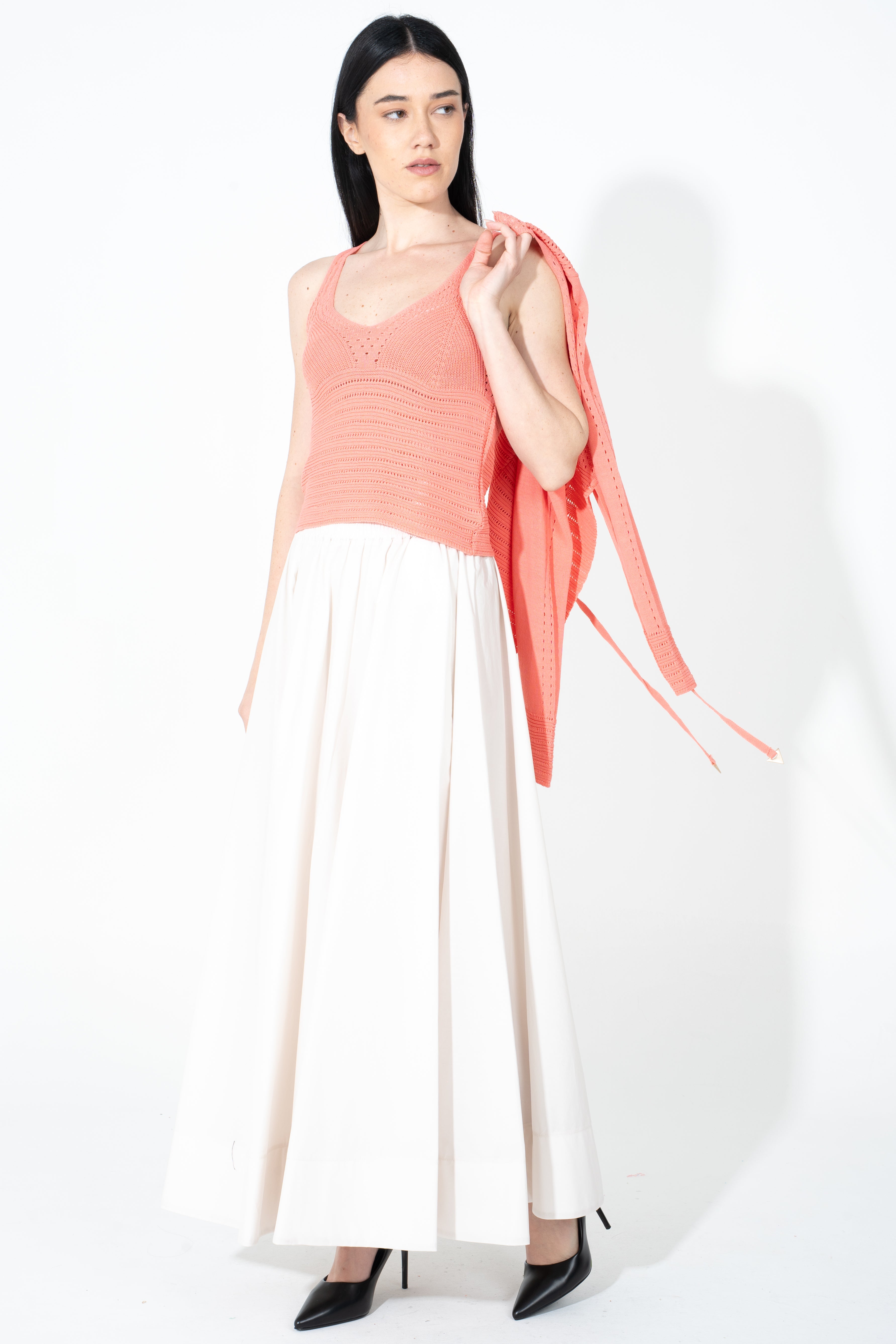 Canotta in maglia con scollo a V