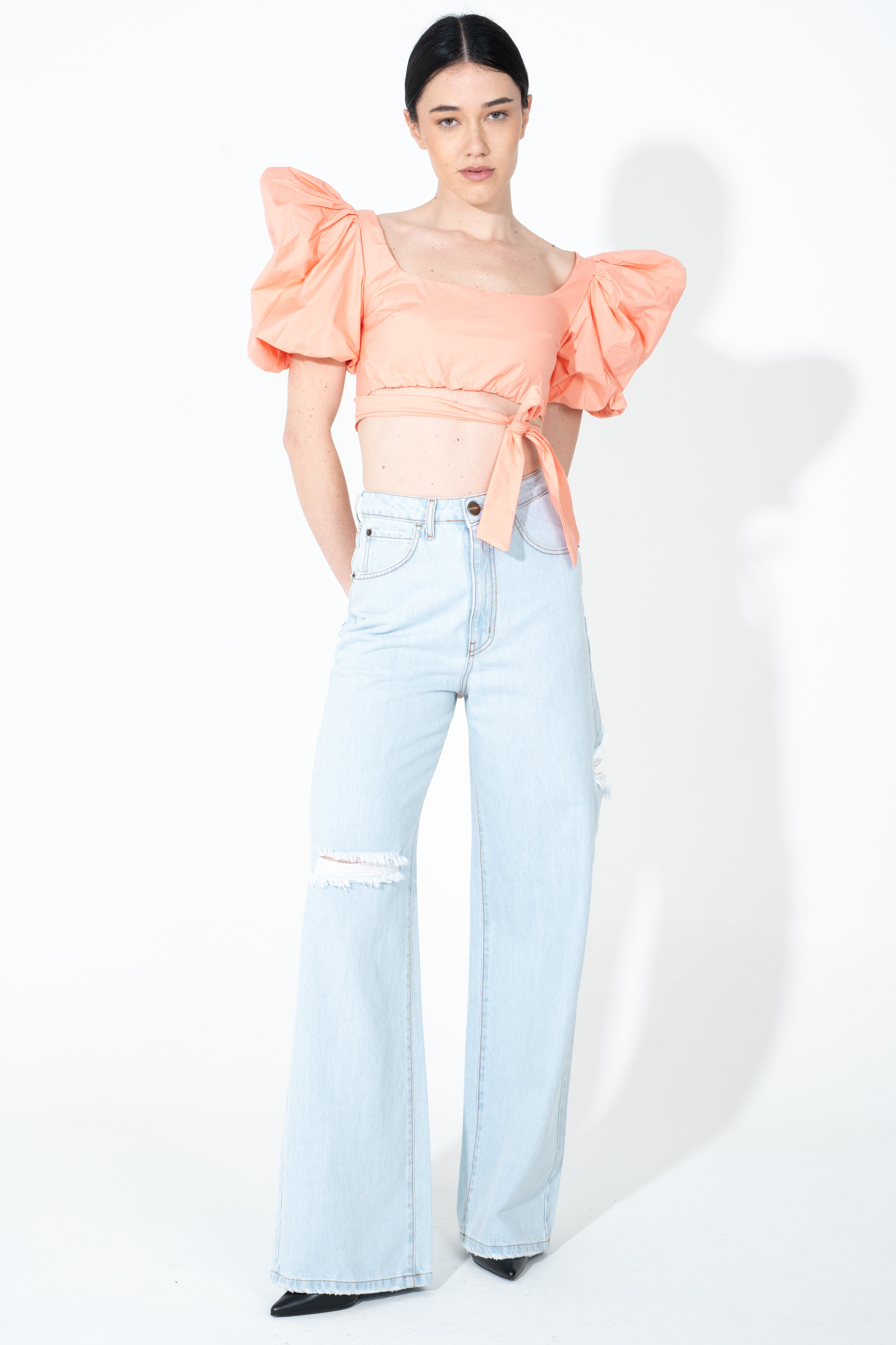 Top con maniche ampie