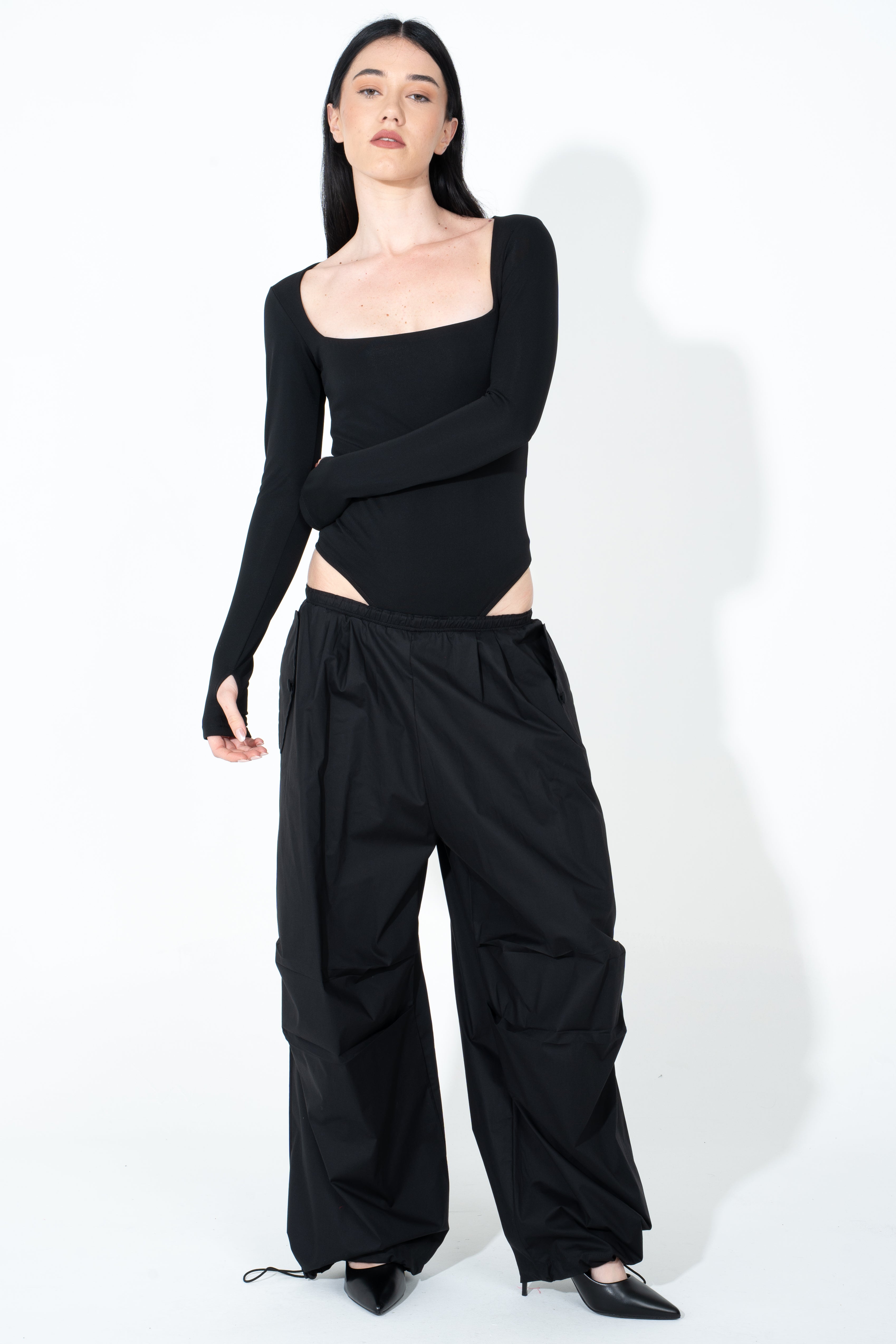 Pantalone con elastico in vita