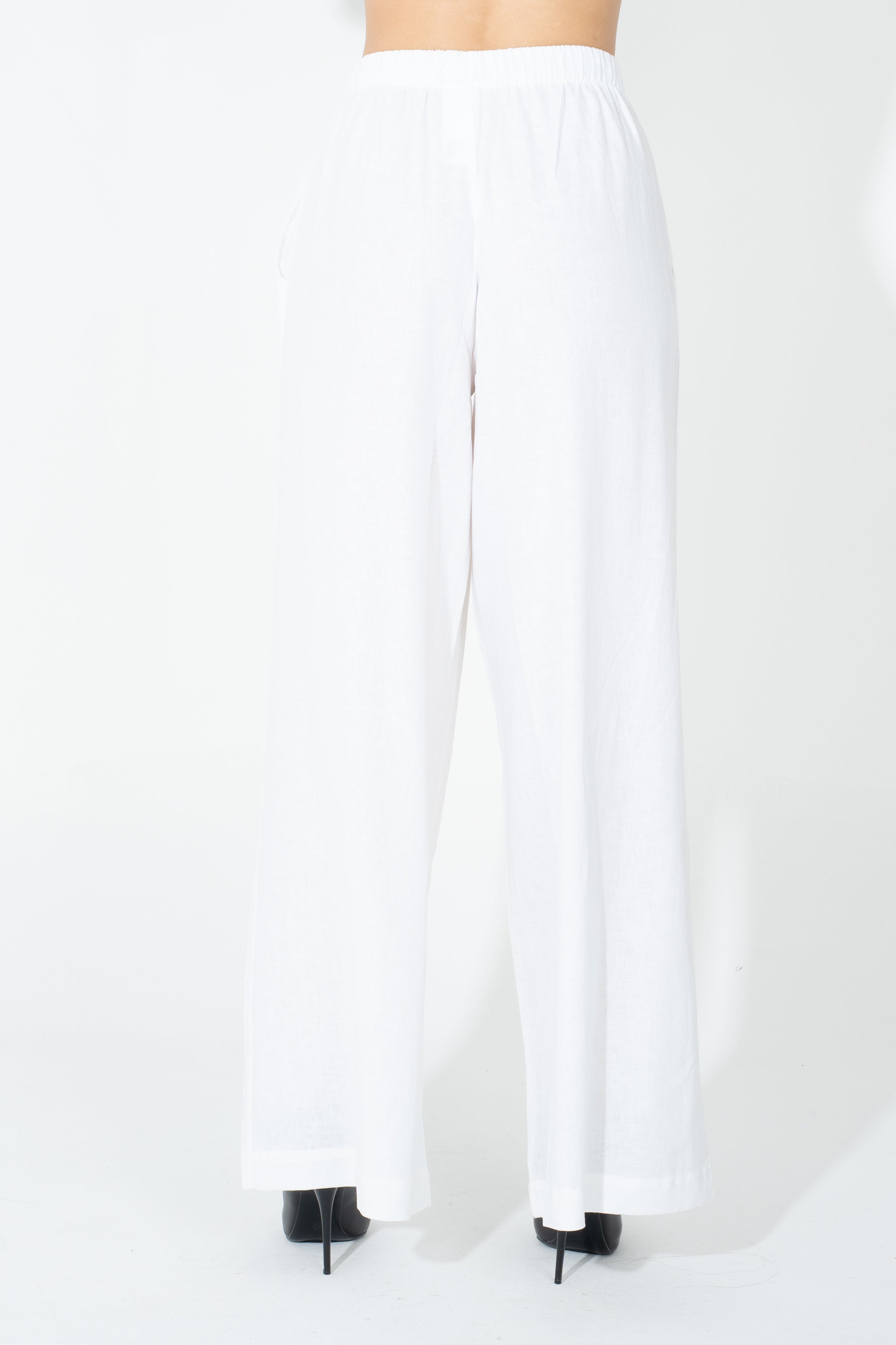 Pantalone palazzo in lino