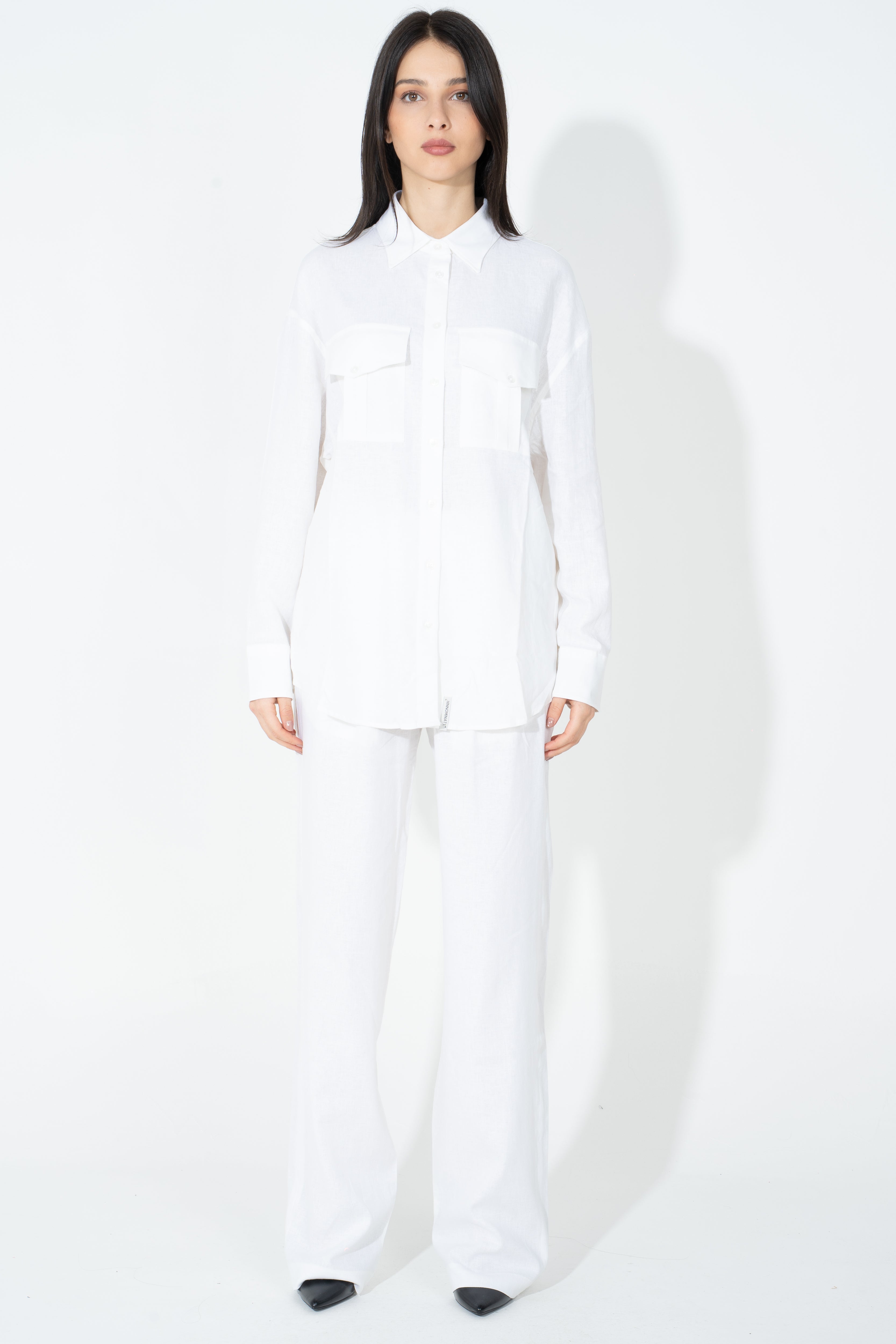 Pantalone palazzo in lino