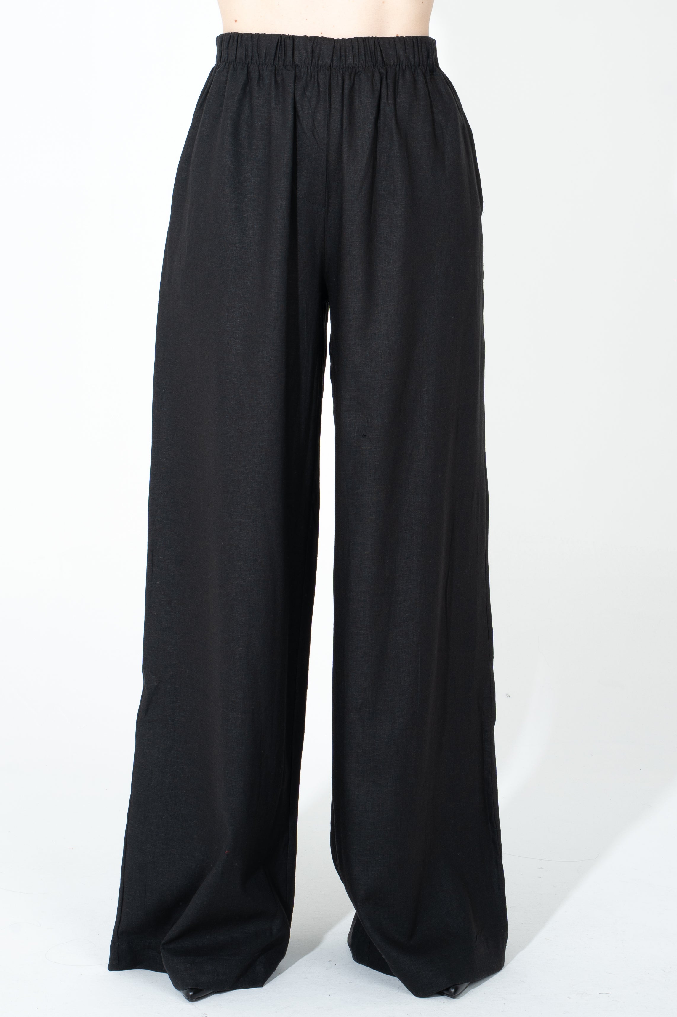 Pantalone palazzo in lino