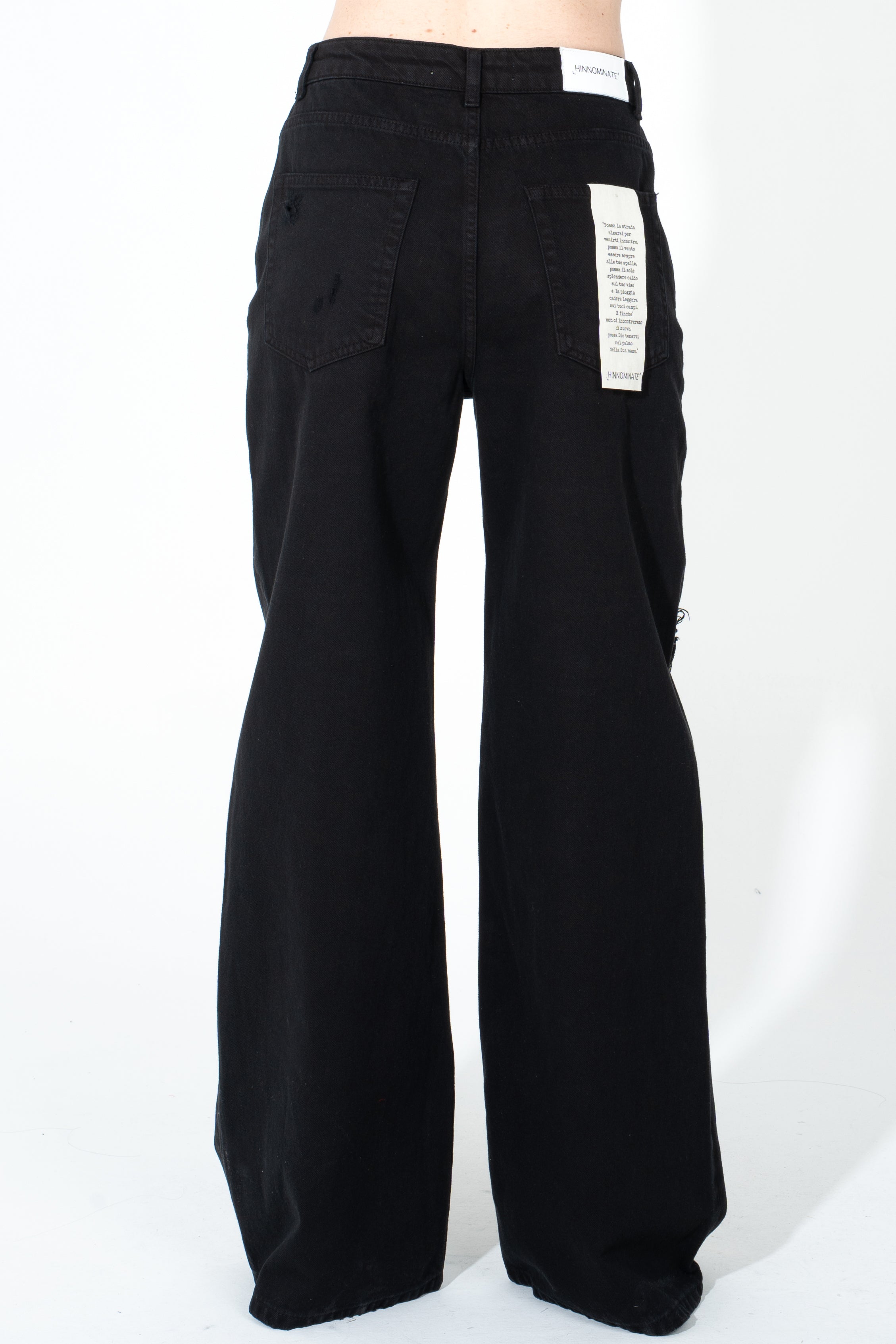 Pantalone in tessuto jeans con rotture