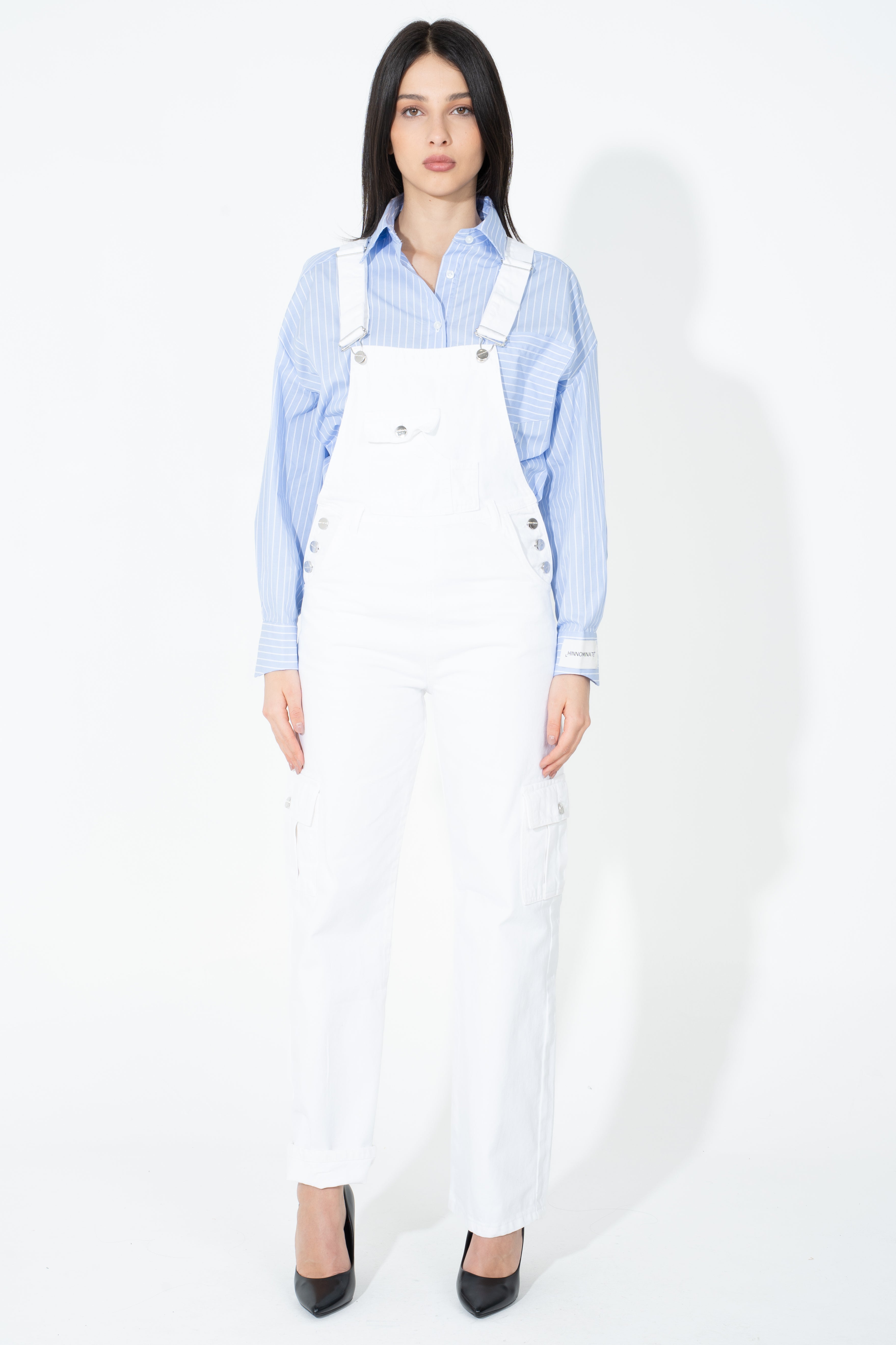 Salopette in bull di cotone