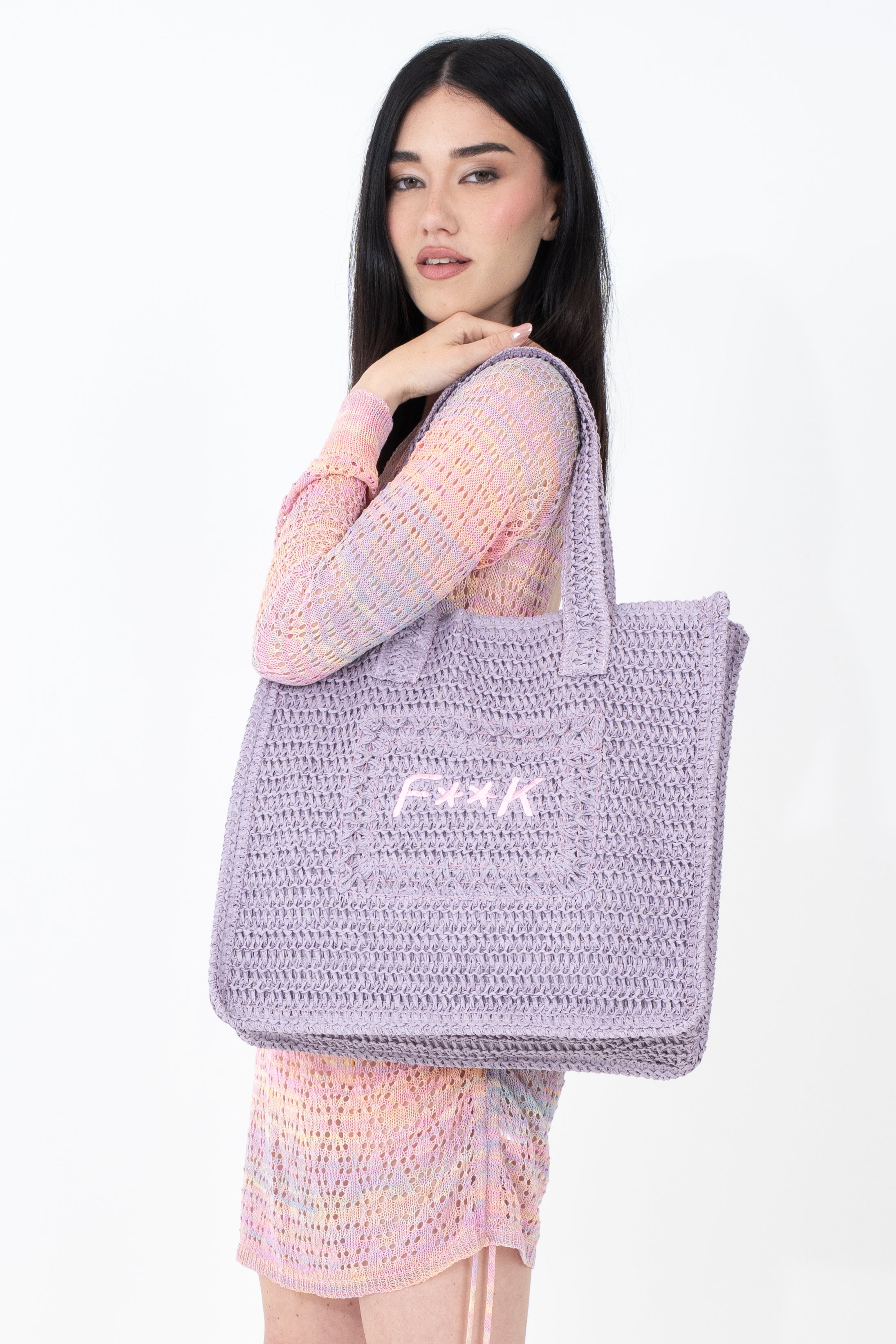 Borsa maxi in carta paglia