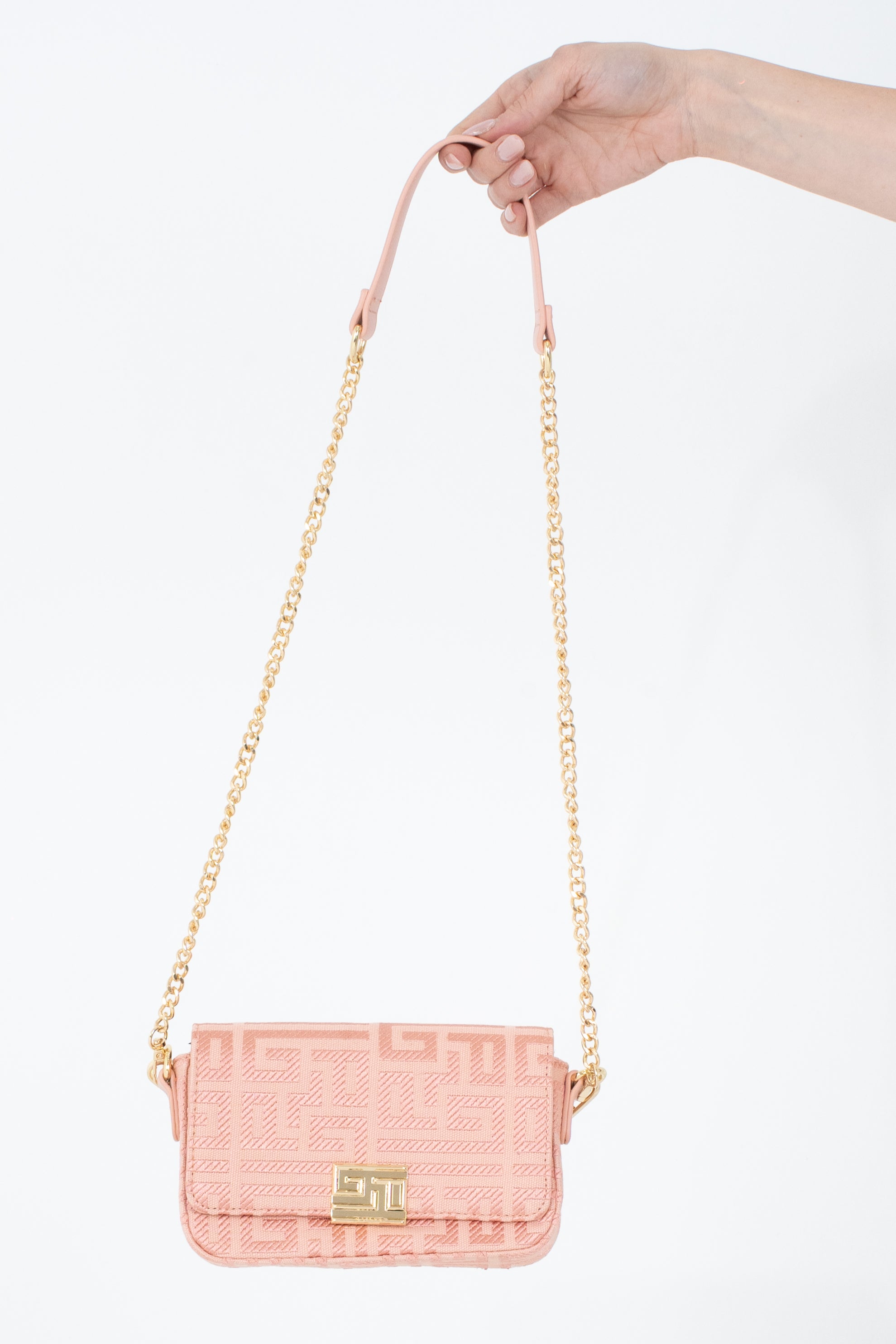 Borsa piccola con trama a rilievo