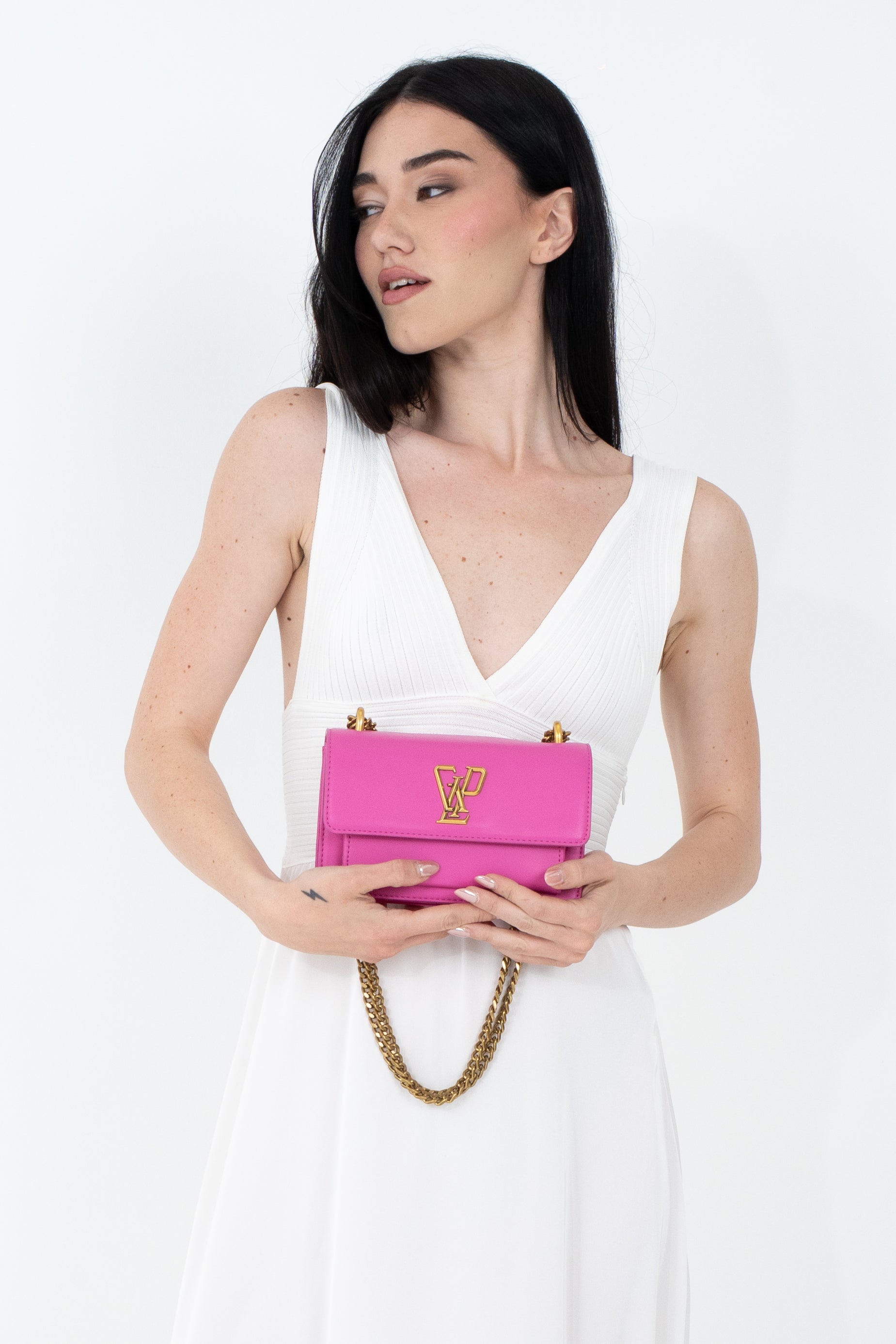 Borsa a spalla con monogramma