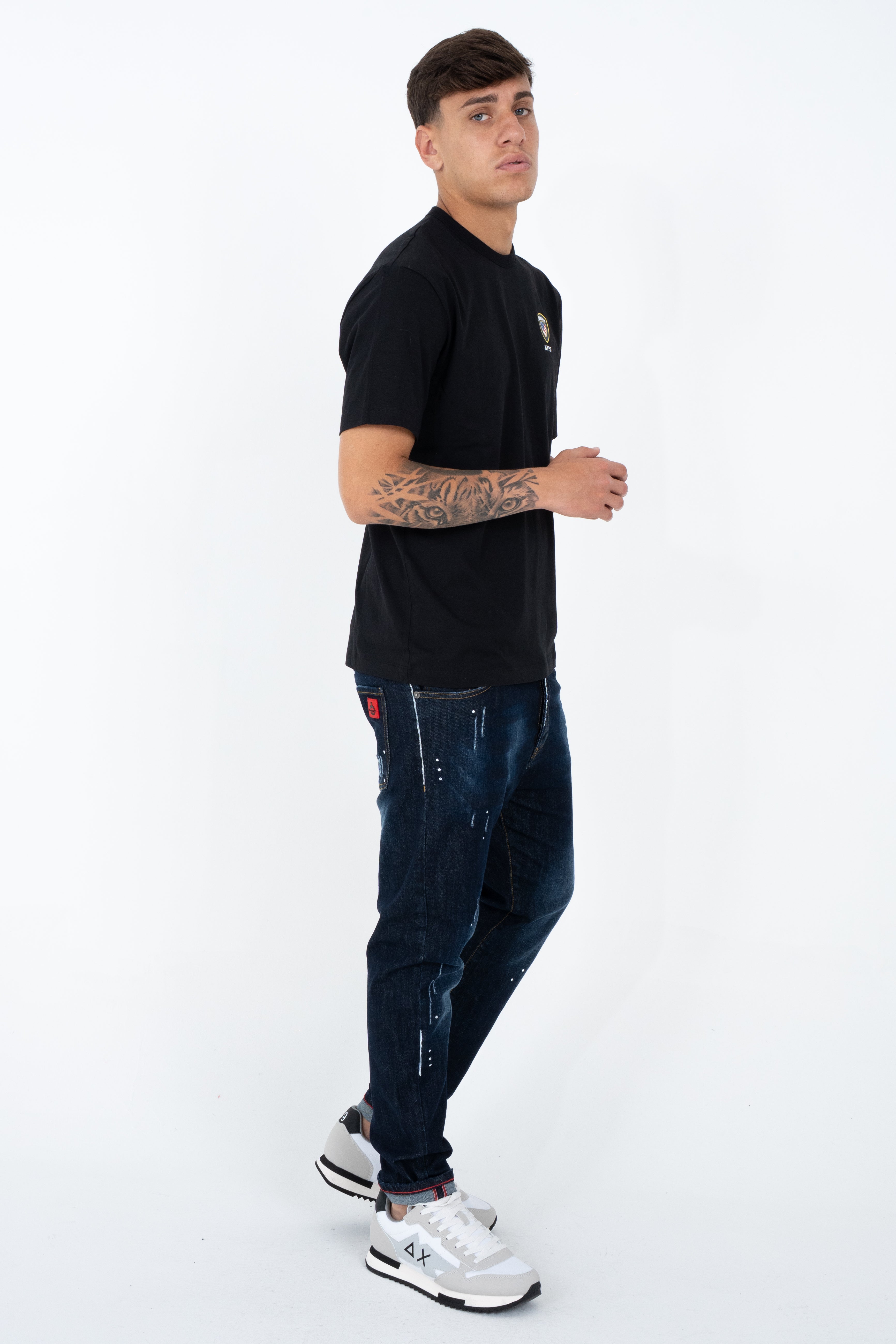 T-shirt a girocollo con logo