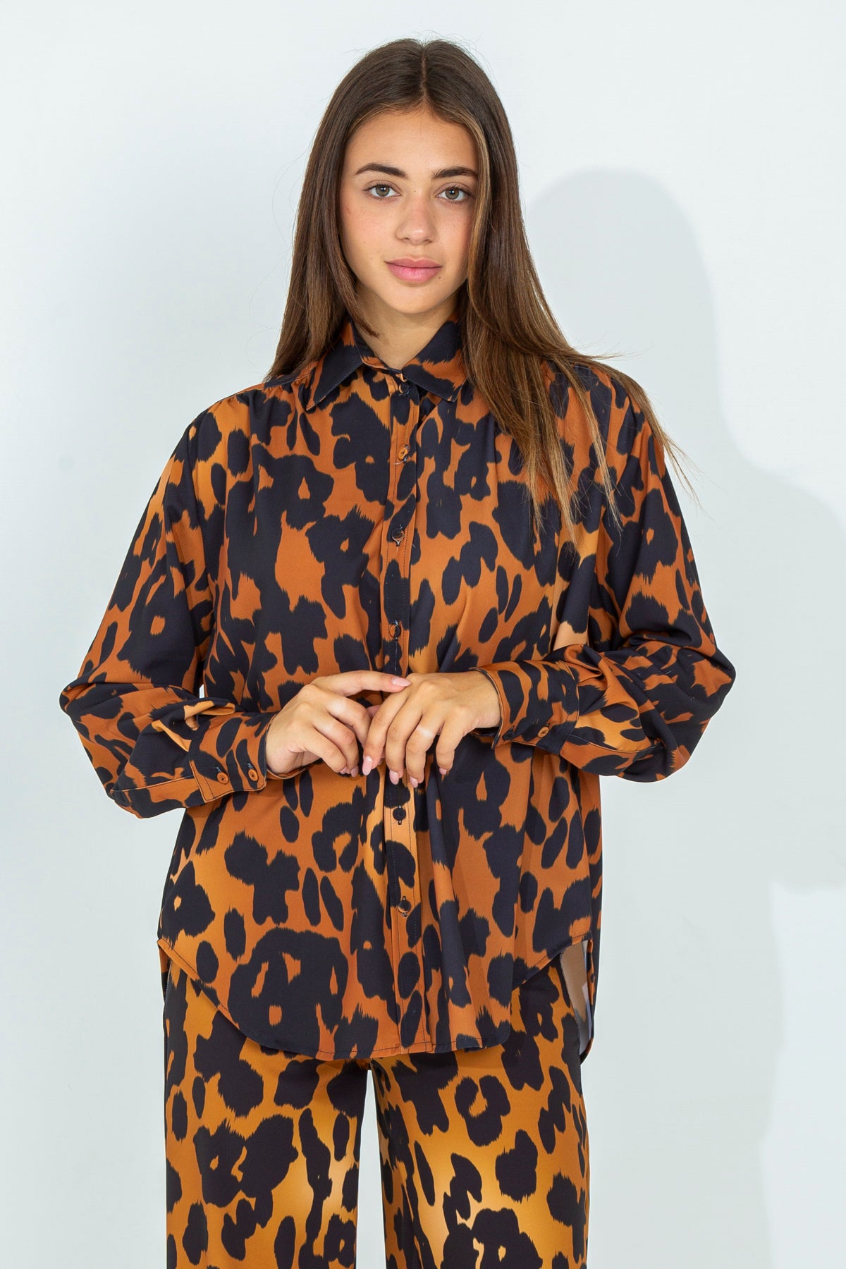 Oversized animalier shirt