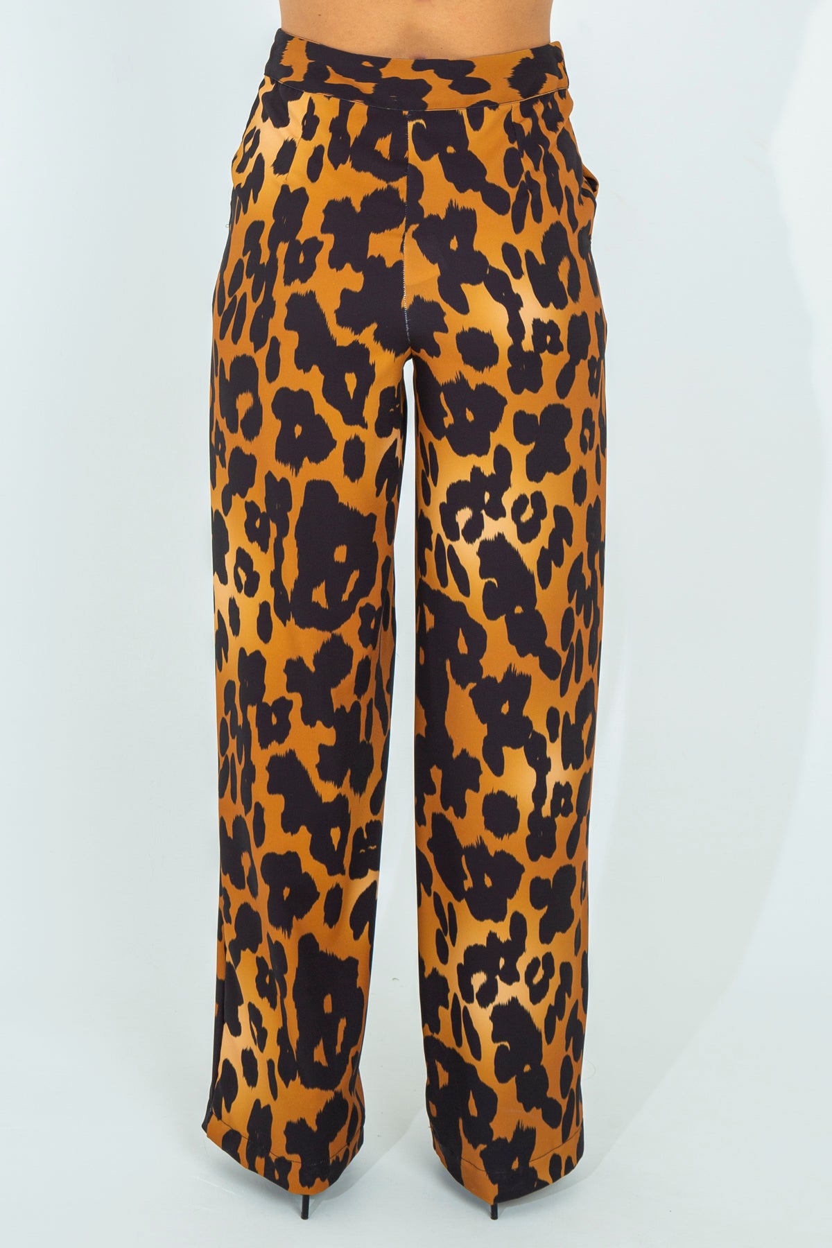 Animal print palazzo pants