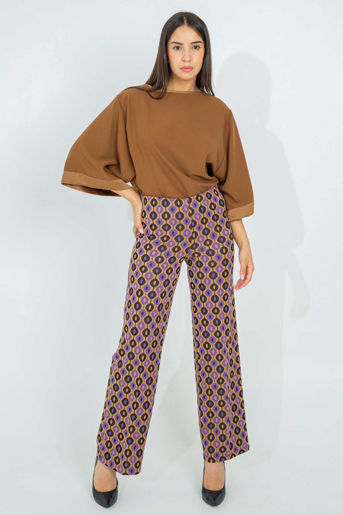 Palazzo trousers in jersey