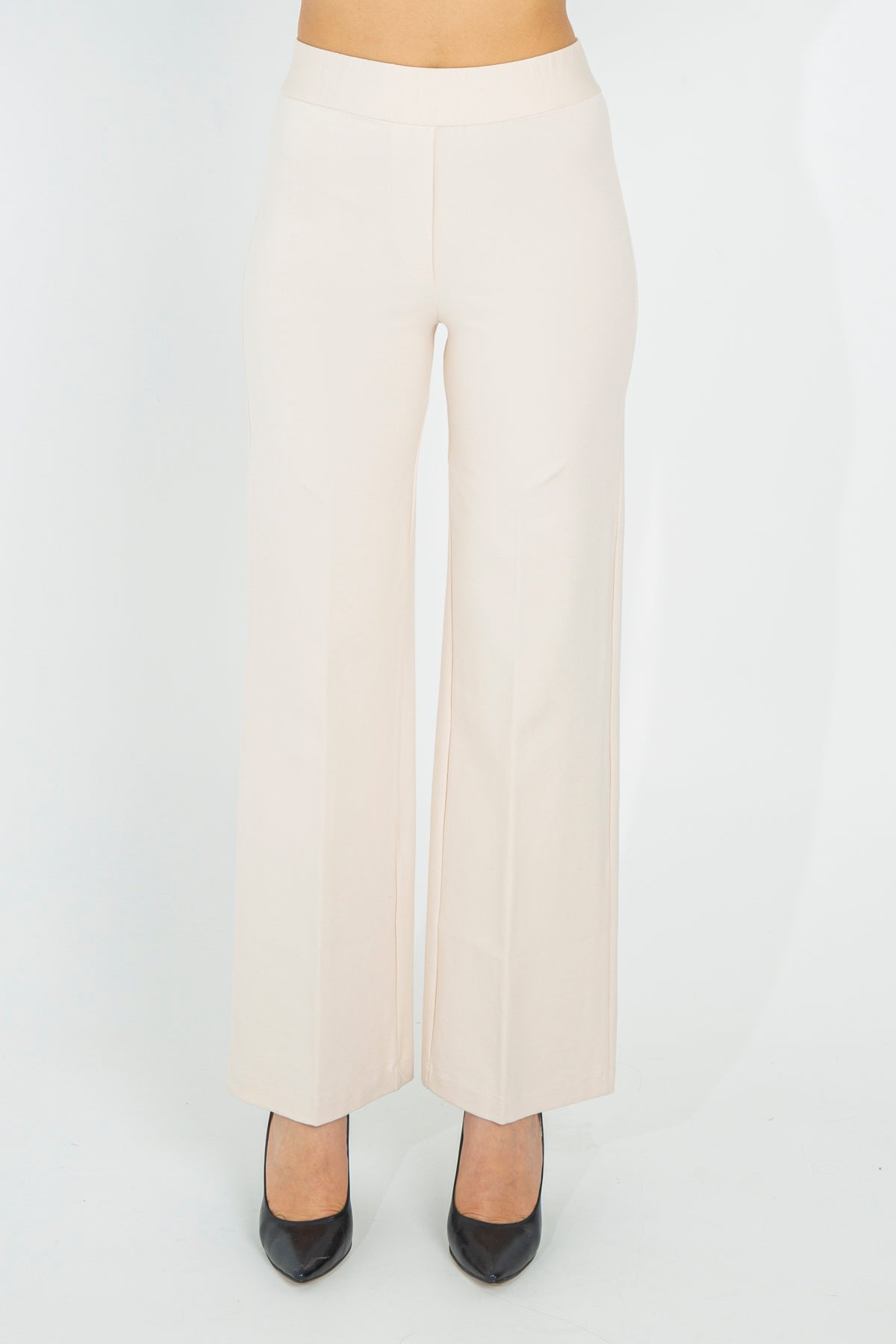 Palazzo trousers in Milanese stitch