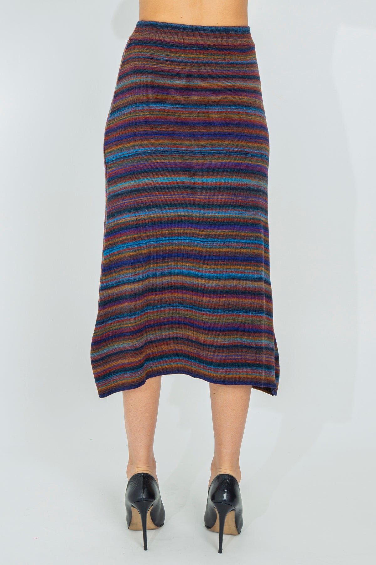 Multicolor midi skirt