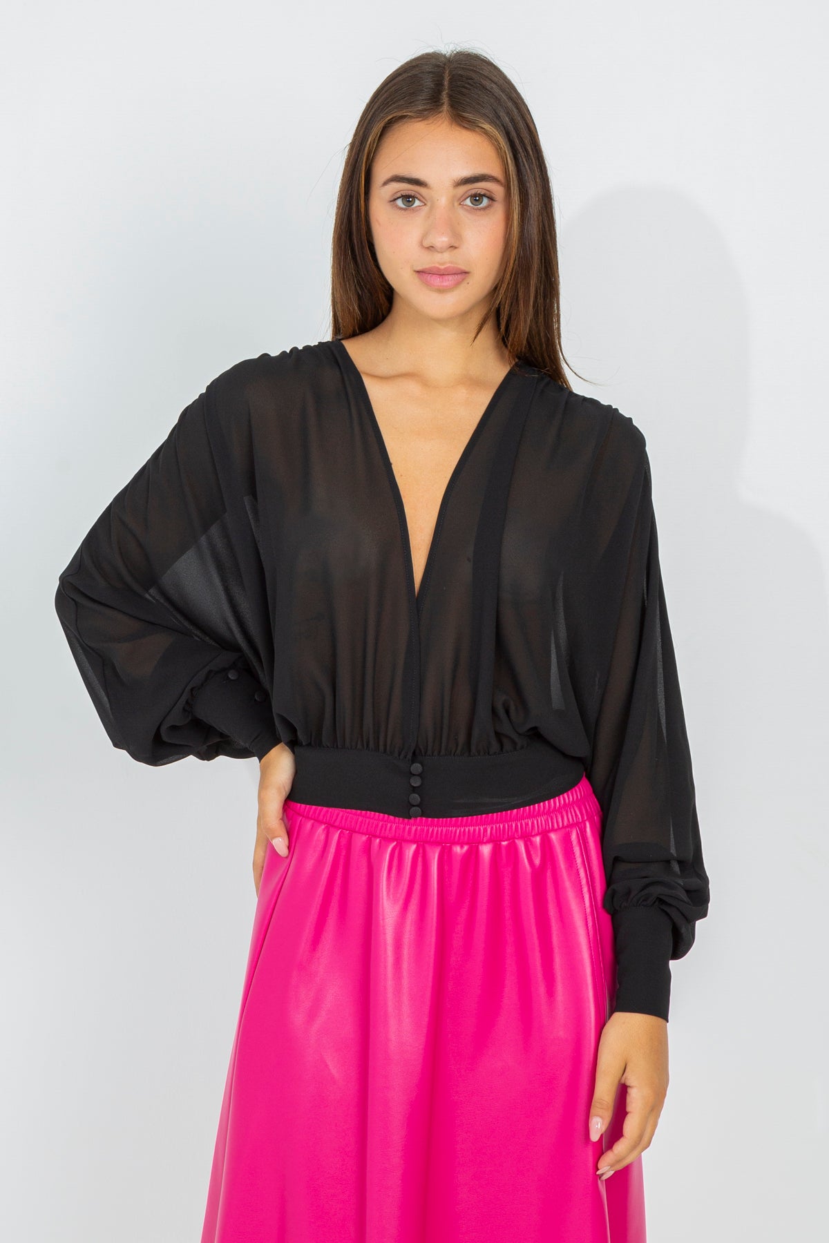 Shrug with wide neckline