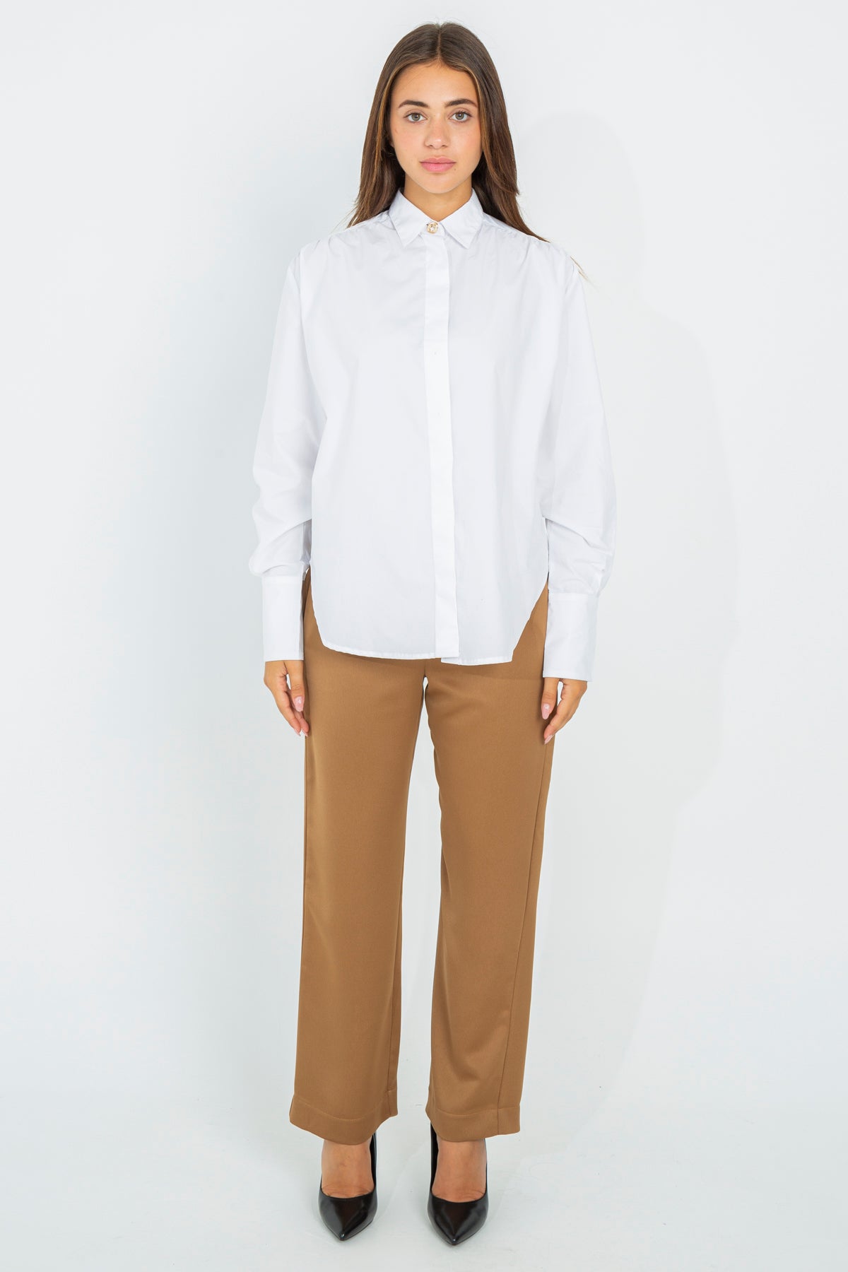 Oversized poplin shirt