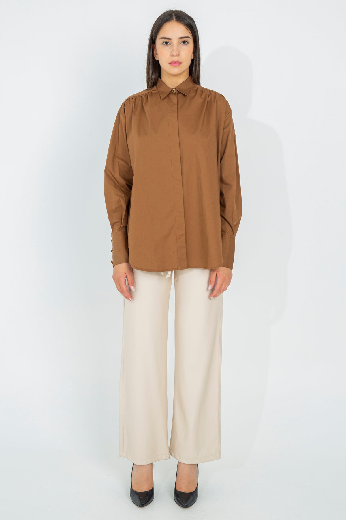 Oversized poplin shirt