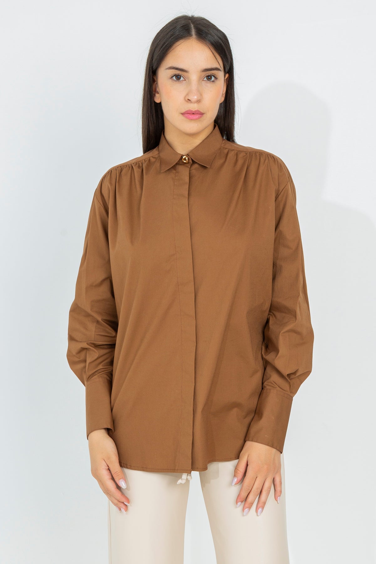 Oversized poplin shirt