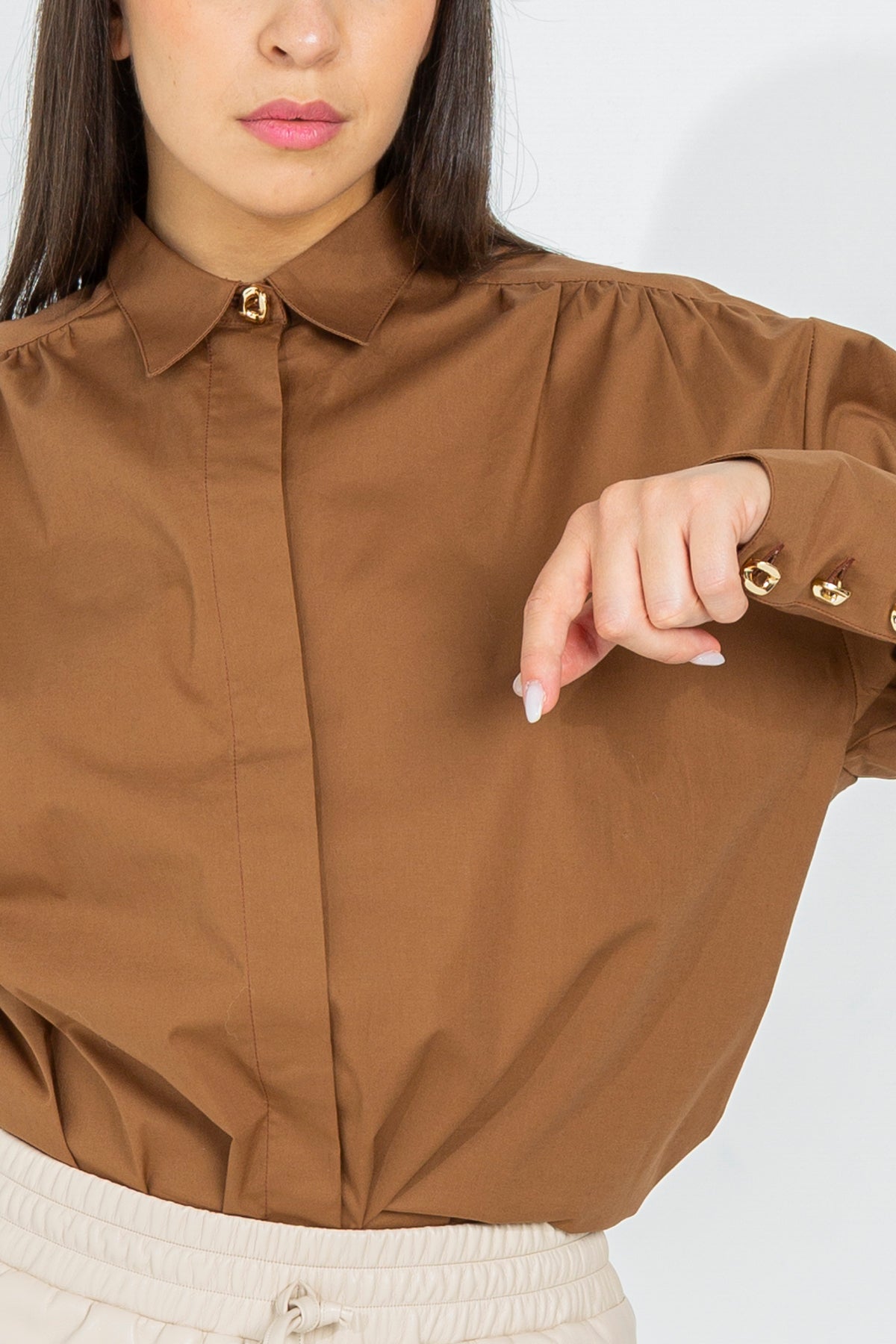 Oversized poplin shirt